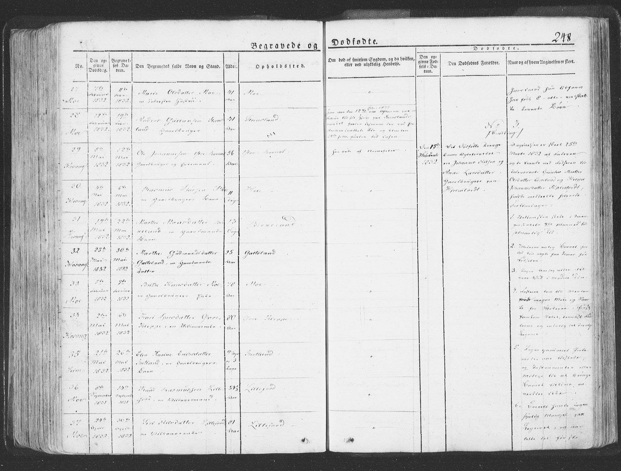 Hosanger sokneprestembete, AV/SAB-A-75801/H/Haa: Ministerialbok nr. A 6, 1824-1835, s. 248