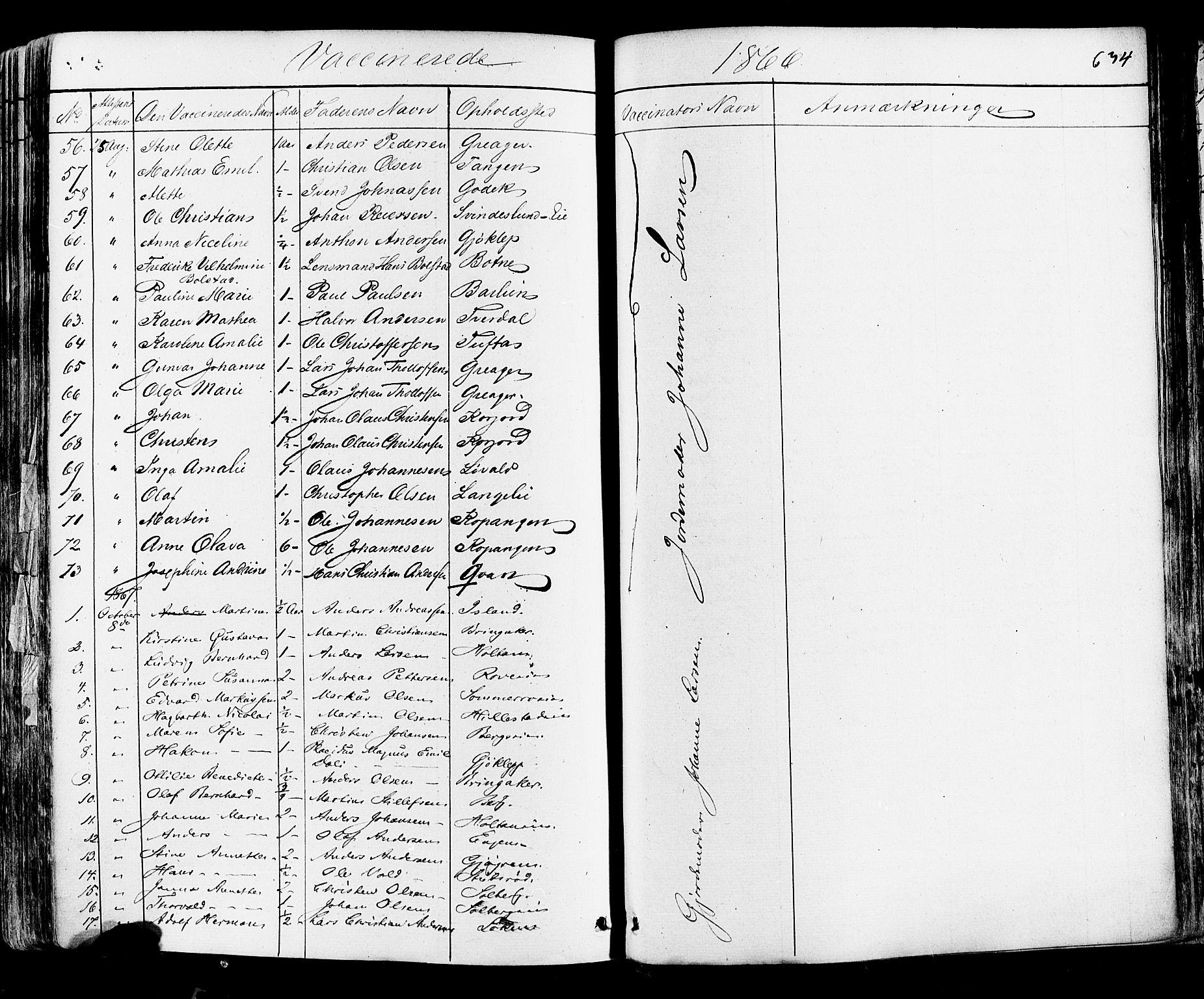 Botne kirkebøker, SAKO/A-340/F/Fa/L0006: Ministerialbok nr. I 6, 1836-1877, s. 634