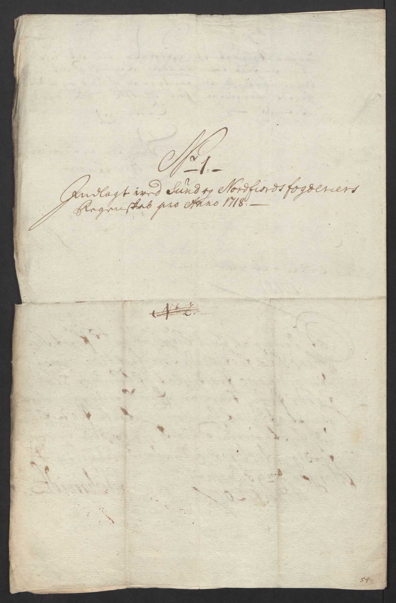 Rentekammeret inntil 1814, Reviderte regnskaper, Fogderegnskap, RA/EA-4092/R53/L3441: Fogderegnskap Sunn- og Nordfjord, 1717-1718, s. 299