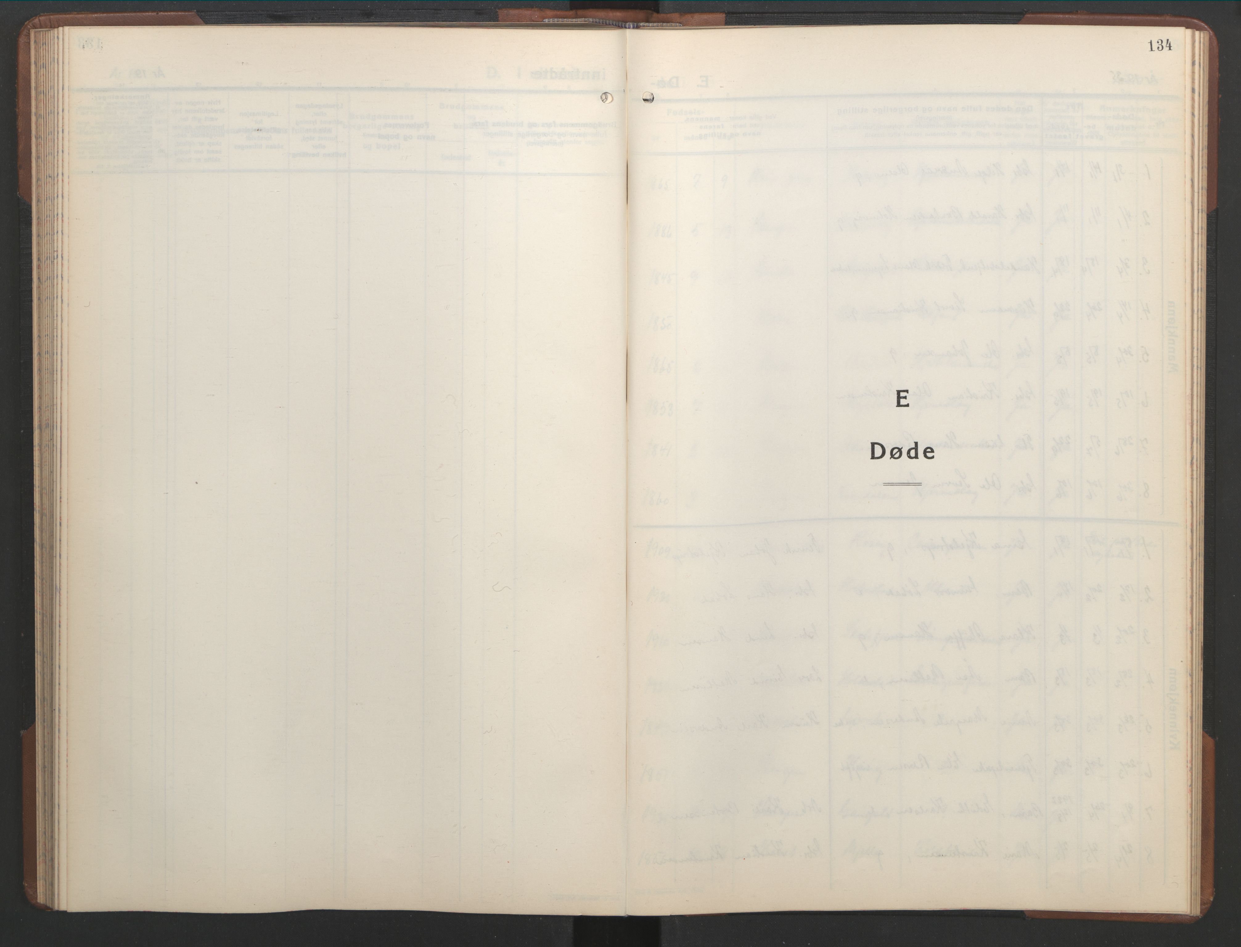 Ministerialprotokoller, klokkerbøker og fødselsregistre - Nordland, AV/SAT-A-1459/855/L0818: Klokkerbok nr. 855C07, 1935-1949, s. 134