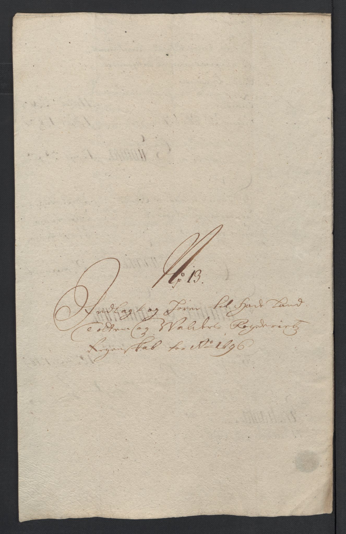 Rentekammeret inntil 1814, Reviderte regnskaper, Fogderegnskap, AV/RA-EA-4092/R18/L1294: Fogderegnskap Hadeland, Toten og Valdres, 1696, s. 170