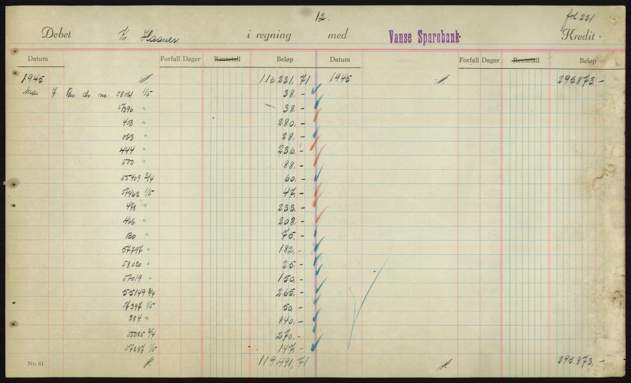 Forsvarsdepartementet, 10. kontor / Oppgjørskontoret, AV/RA-RAFA-1225/D/Db/L0180: Lista oppgjørskontor, 1942-1952, s. 1933