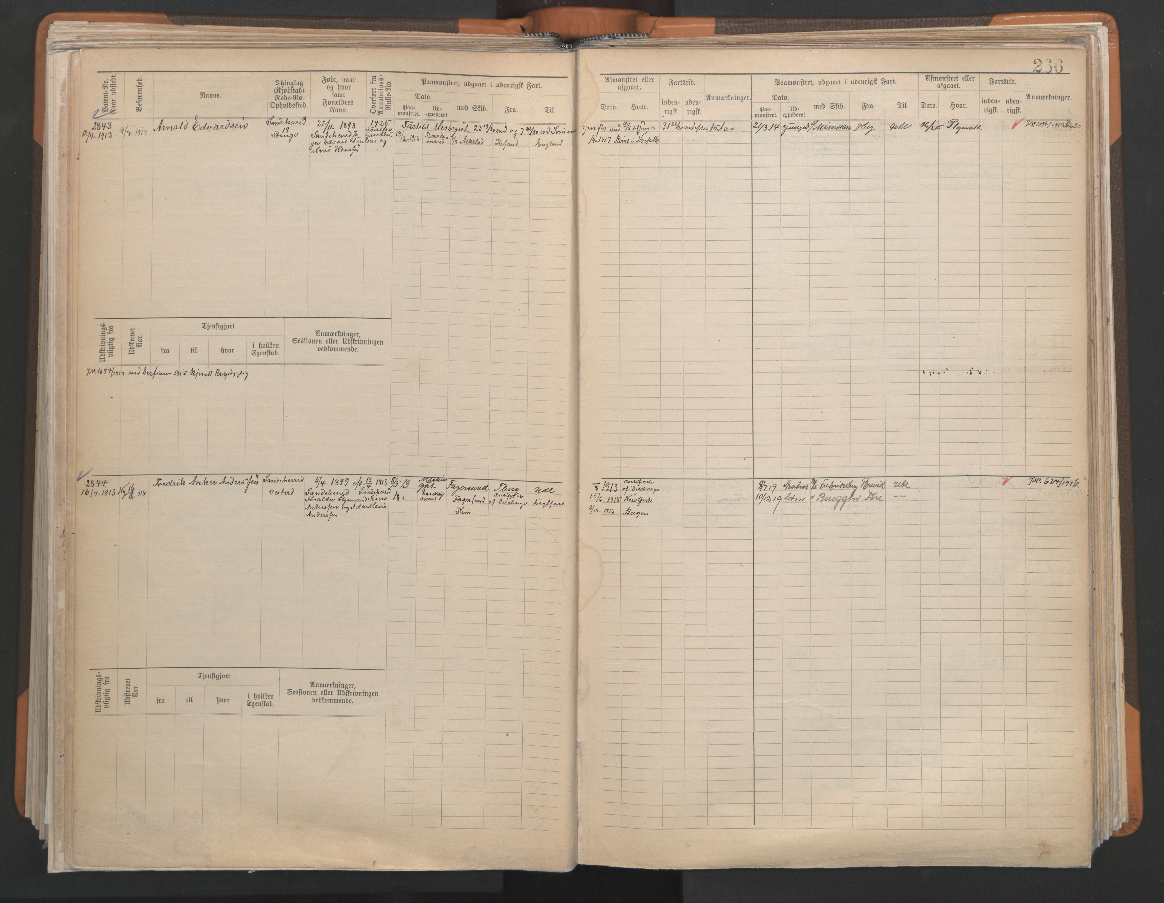 Sandefjord innrulleringskontor, AV/SAKO-A-788/F/Fb/L0009: Hovedrulle, 1897, s. 266