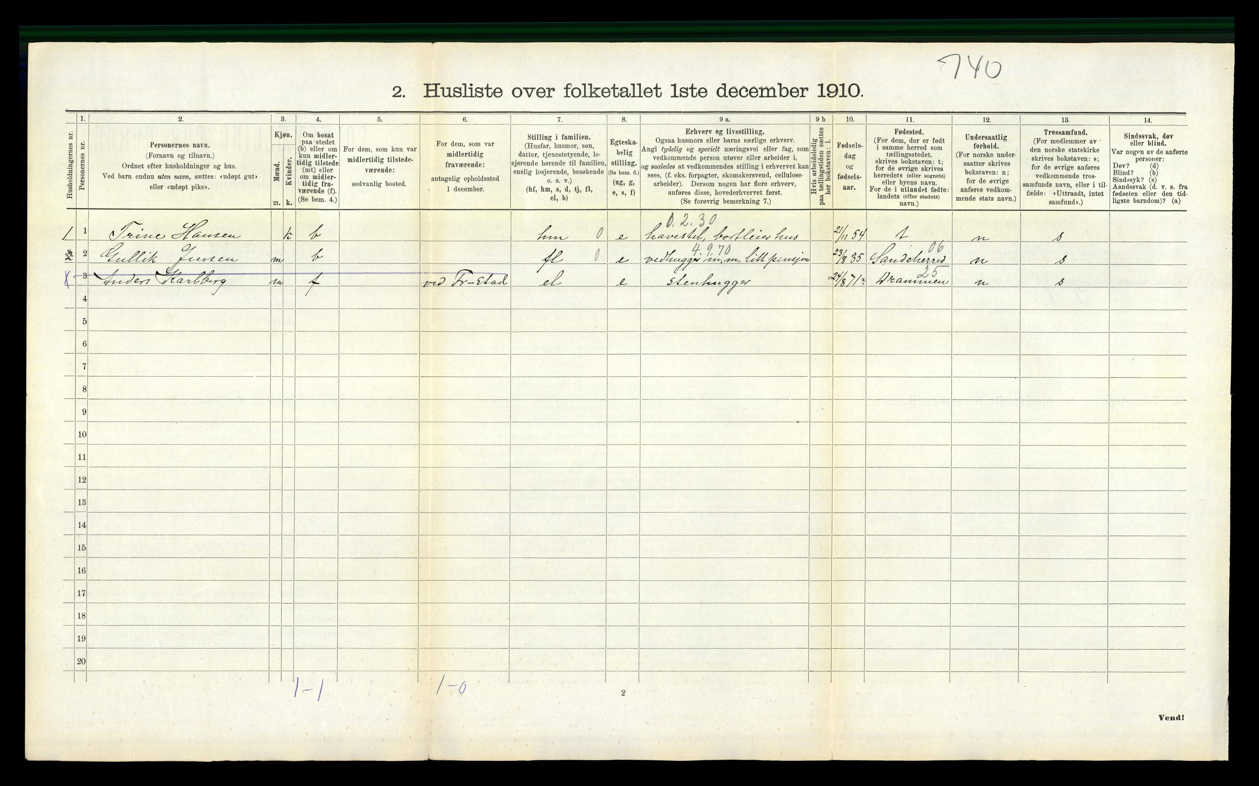 RA, Folketelling 1910 for 0727 Hedrum herred, 1910, s. 273