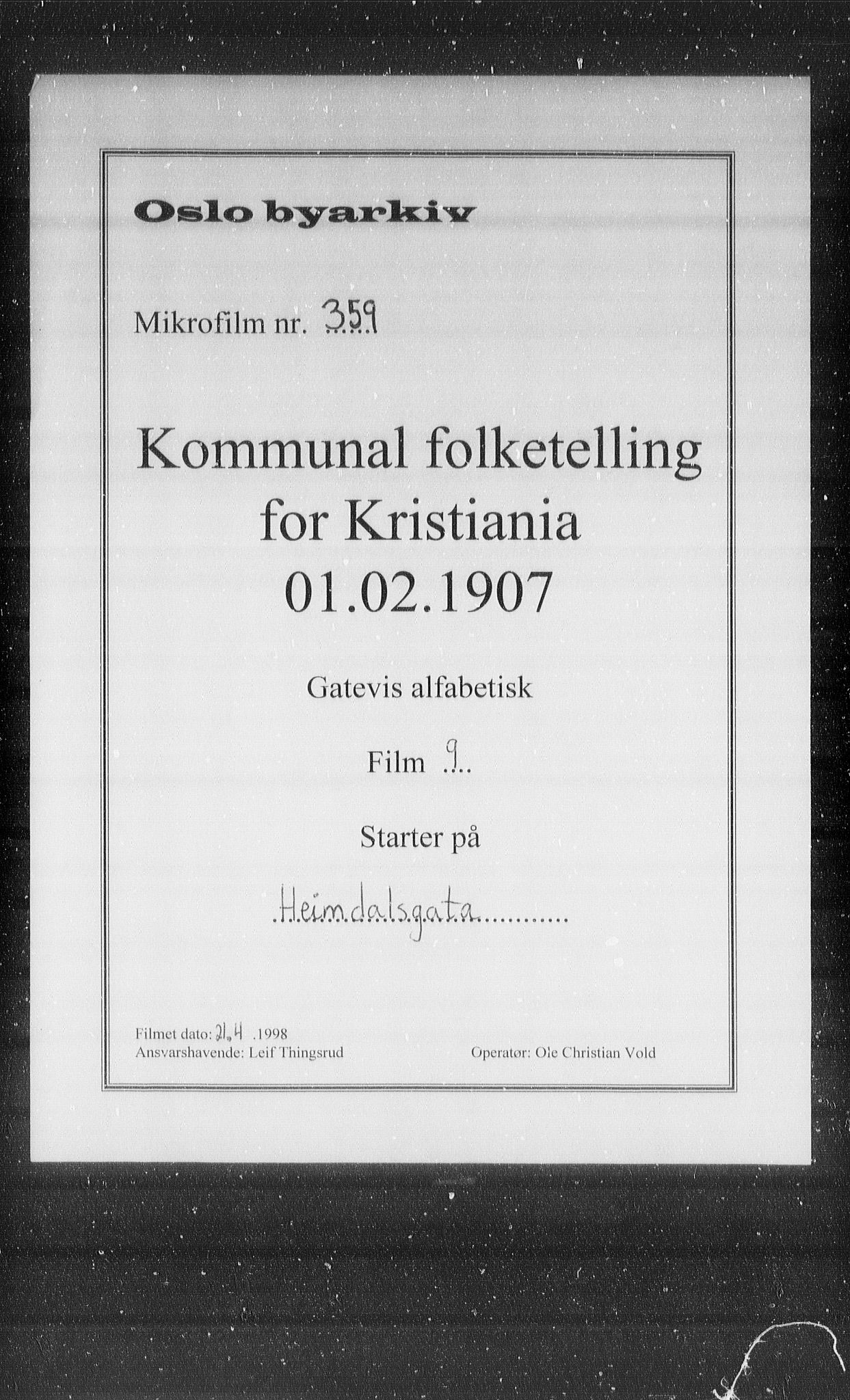OBA, Kommunal folketelling 1.2.1907 for Kristiania kjøpstad, 1907, s. 18887