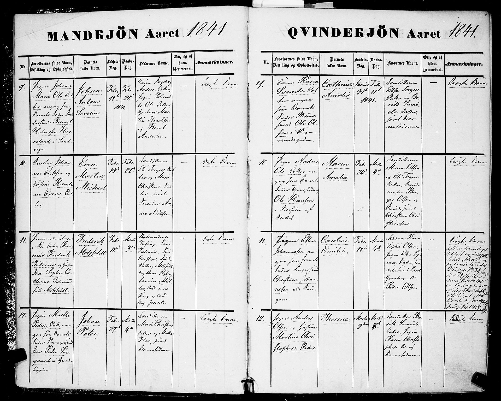 Rikshospitalet prestekontor Kirkebøker, AV/SAO-A-10309b/F/L0003: Ministerialbok nr. 3, 1841-1853, s. 4