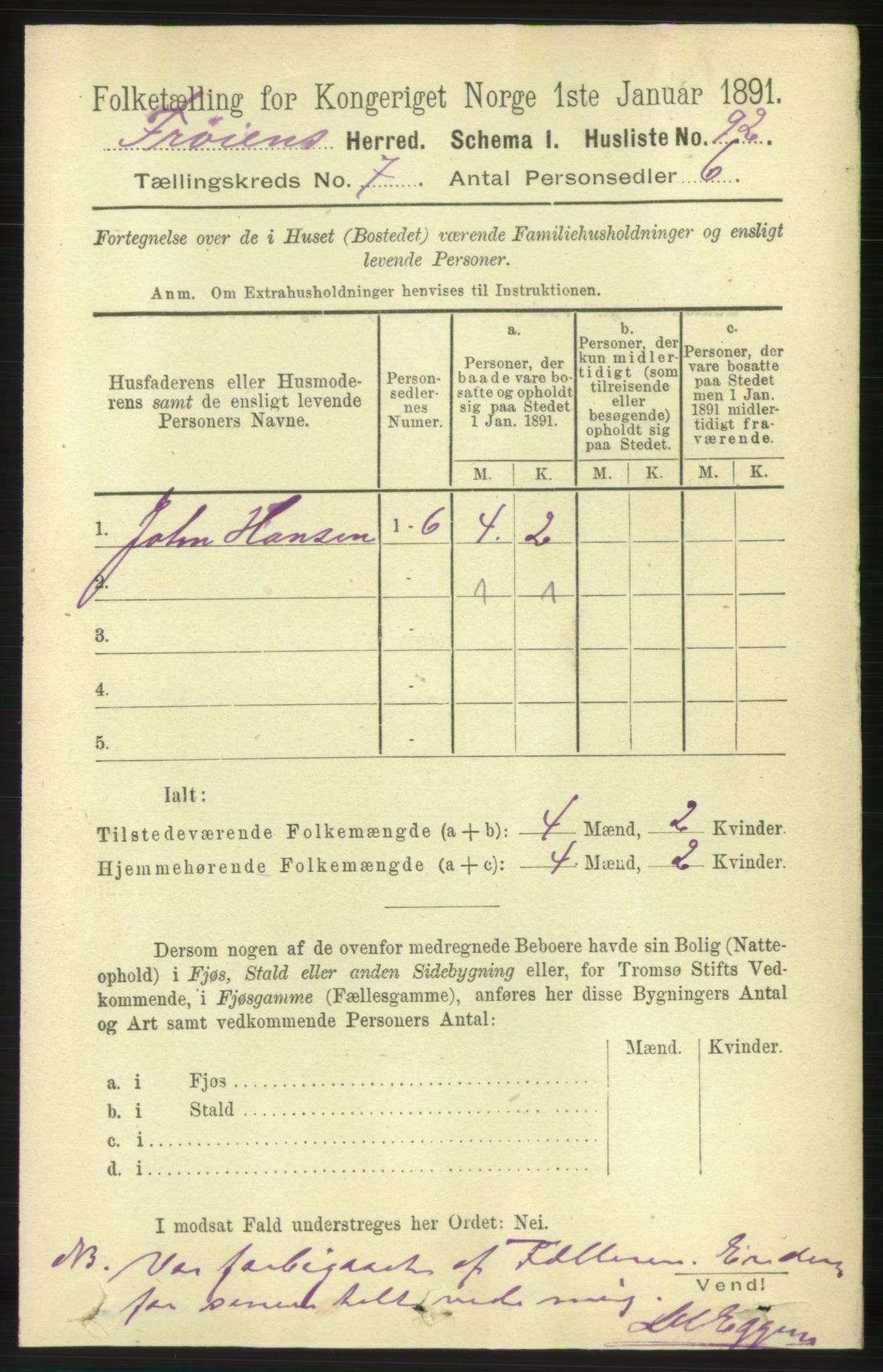 RA, Folketelling 1891 for 1619 Frøya herred, 1891, s. 5013