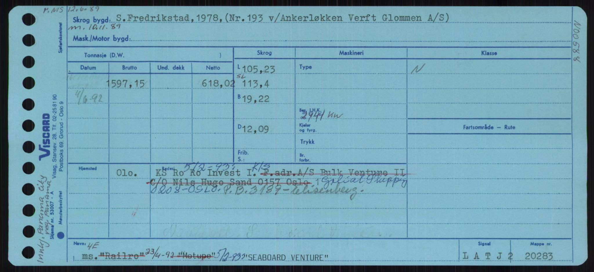 Sjøfartsdirektoratet med forløpere, Skipsmålingen, RA/S-1627/H/Ha/L0005/0001: Fartøy, S-Sven / Fartøy, S-Skji, s. 233