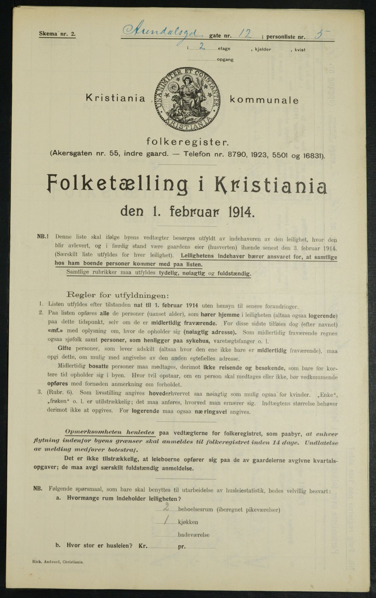 OBA, Kommunal folketelling 1.2.1914 for Kristiania, 1914, s. 2010