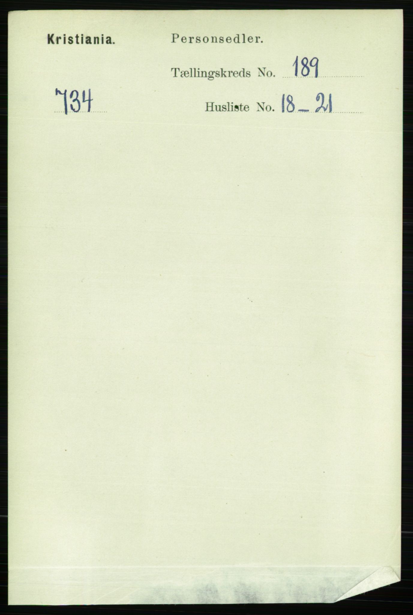 RA, Folketelling 1891 for 0301 Kristiania kjøpstad, 1891, s. 113874