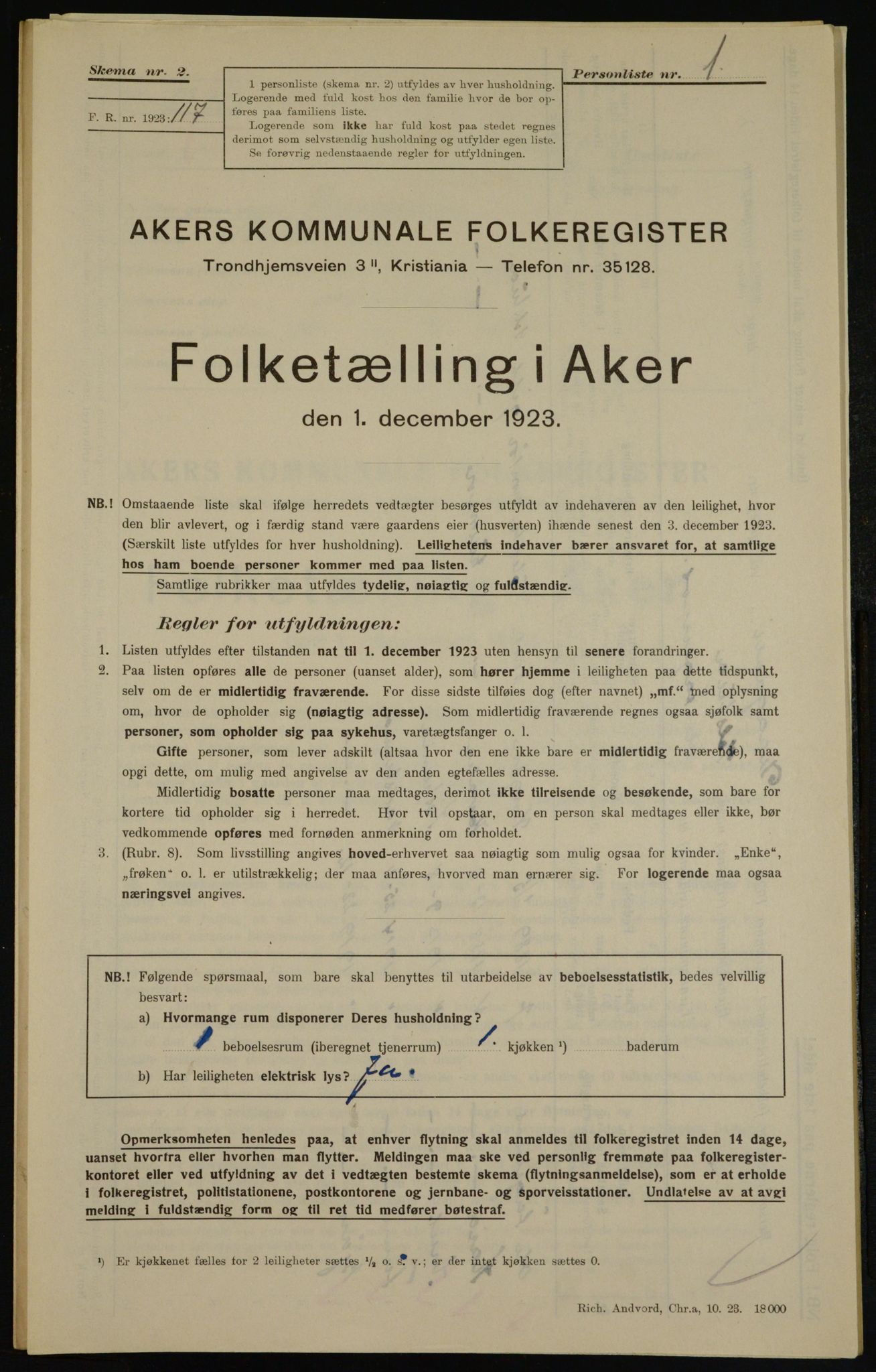 , Kommunal folketelling 1.12.1923 for Aker, 1923, s. 37304