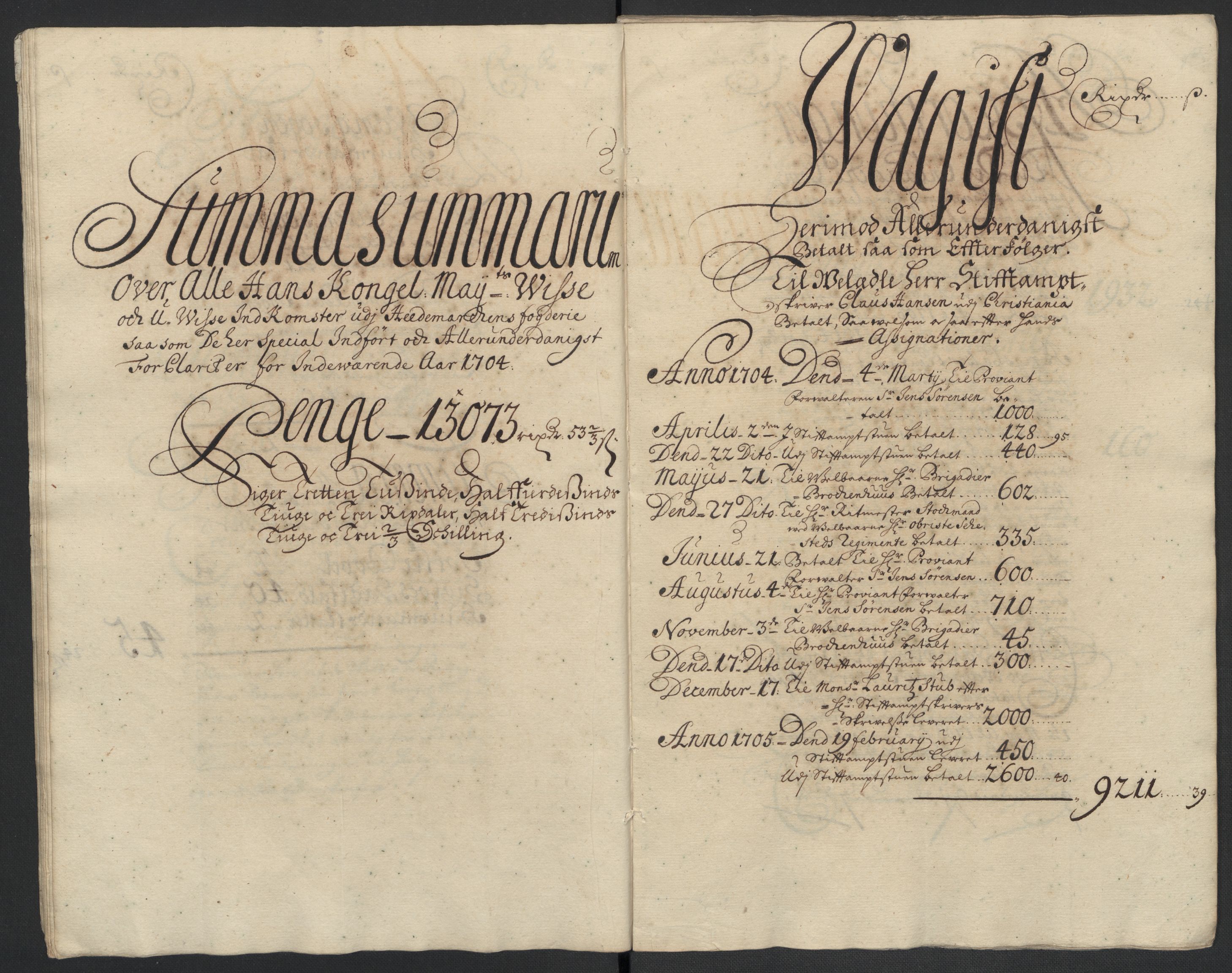 Rentekammeret inntil 1814, Reviderte regnskaper, Fogderegnskap, AV/RA-EA-4092/R16/L1041: Fogderegnskap Hedmark, 1703-1704, s. 213