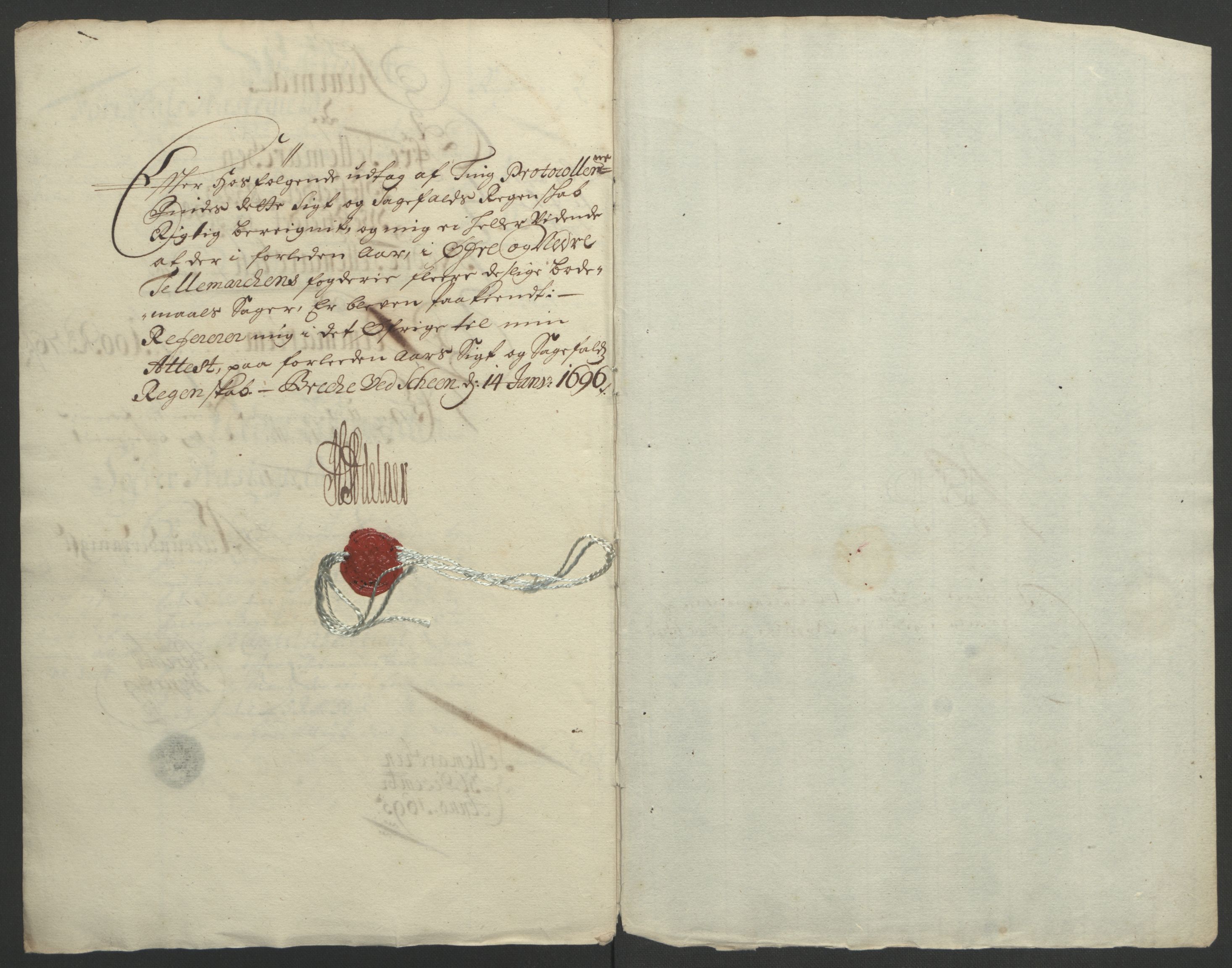 Rentekammeret inntil 1814, Reviderte regnskaper, Fogderegnskap, AV/RA-EA-4092/R36/L2093: Fogderegnskap Øvre og Nedre Telemark og Bamble, 1695, s. 54