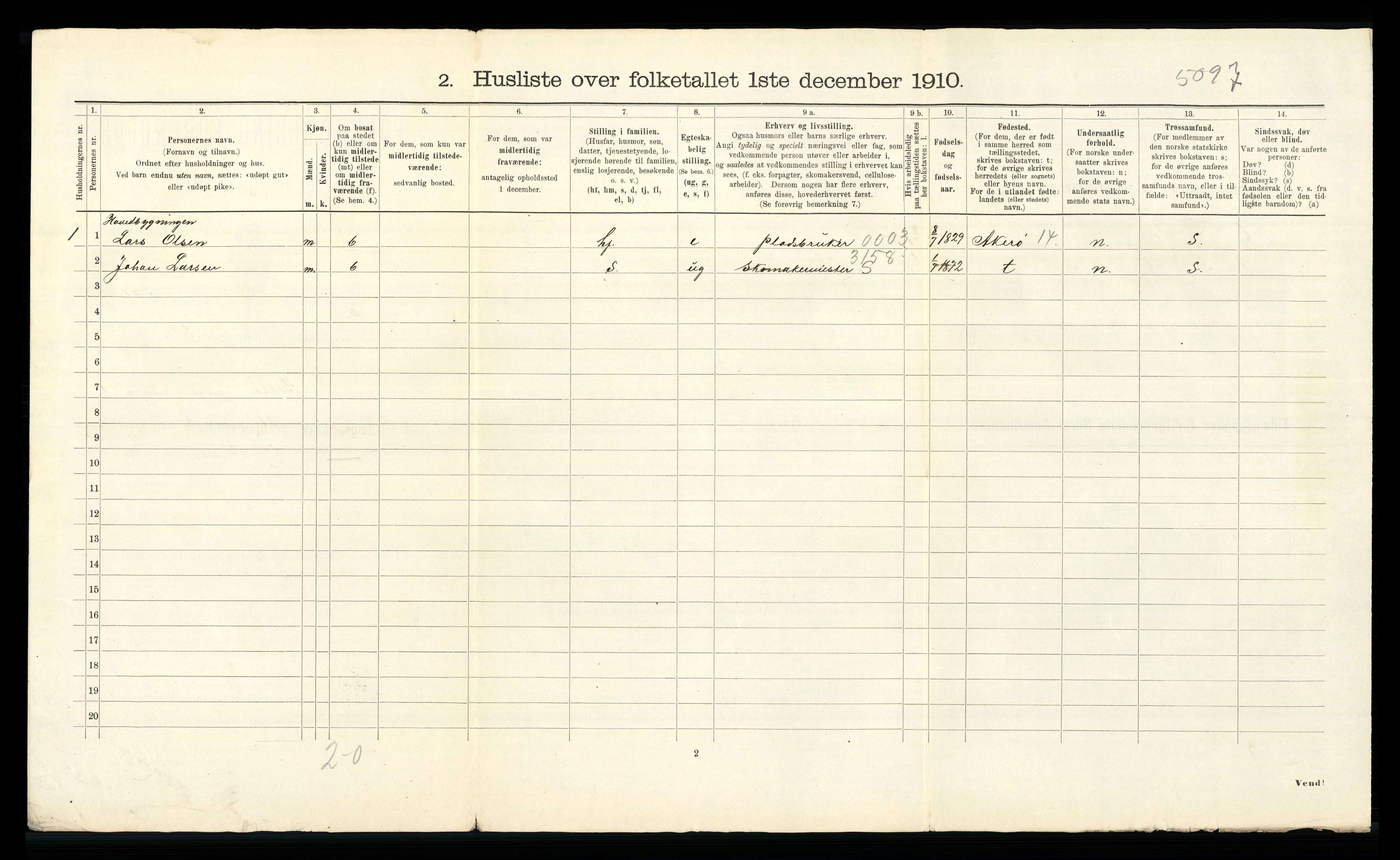 RA, Folketelling 1910 for 1544 Bolsøy herred, 1910, s. 50