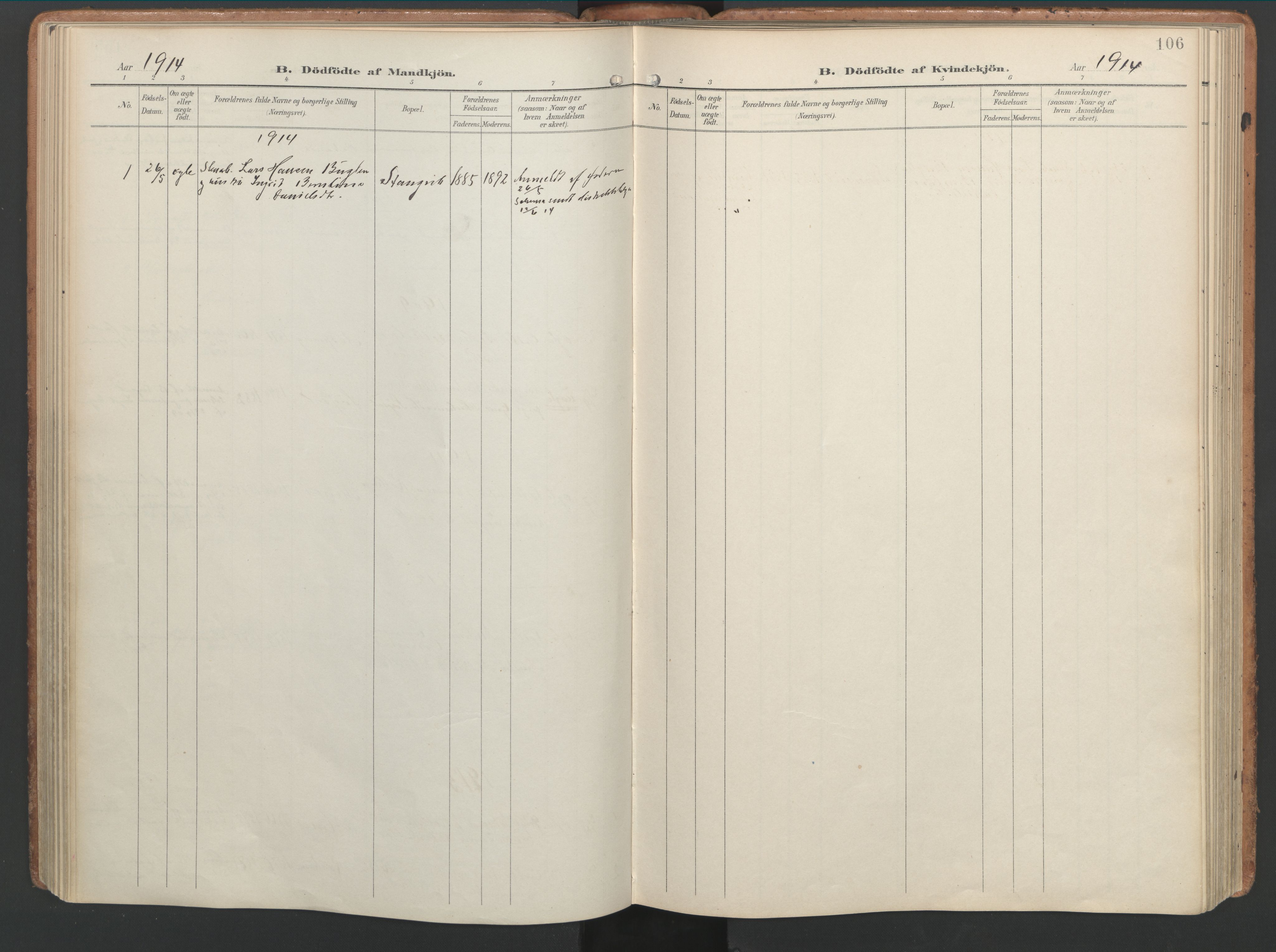 Ministerialprotokoller, klokkerbøker og fødselsregistre - Møre og Romsdal, AV/SAT-A-1454/592/L1030: Ministerialbok nr. 592A08, 1901-1925, s. 106