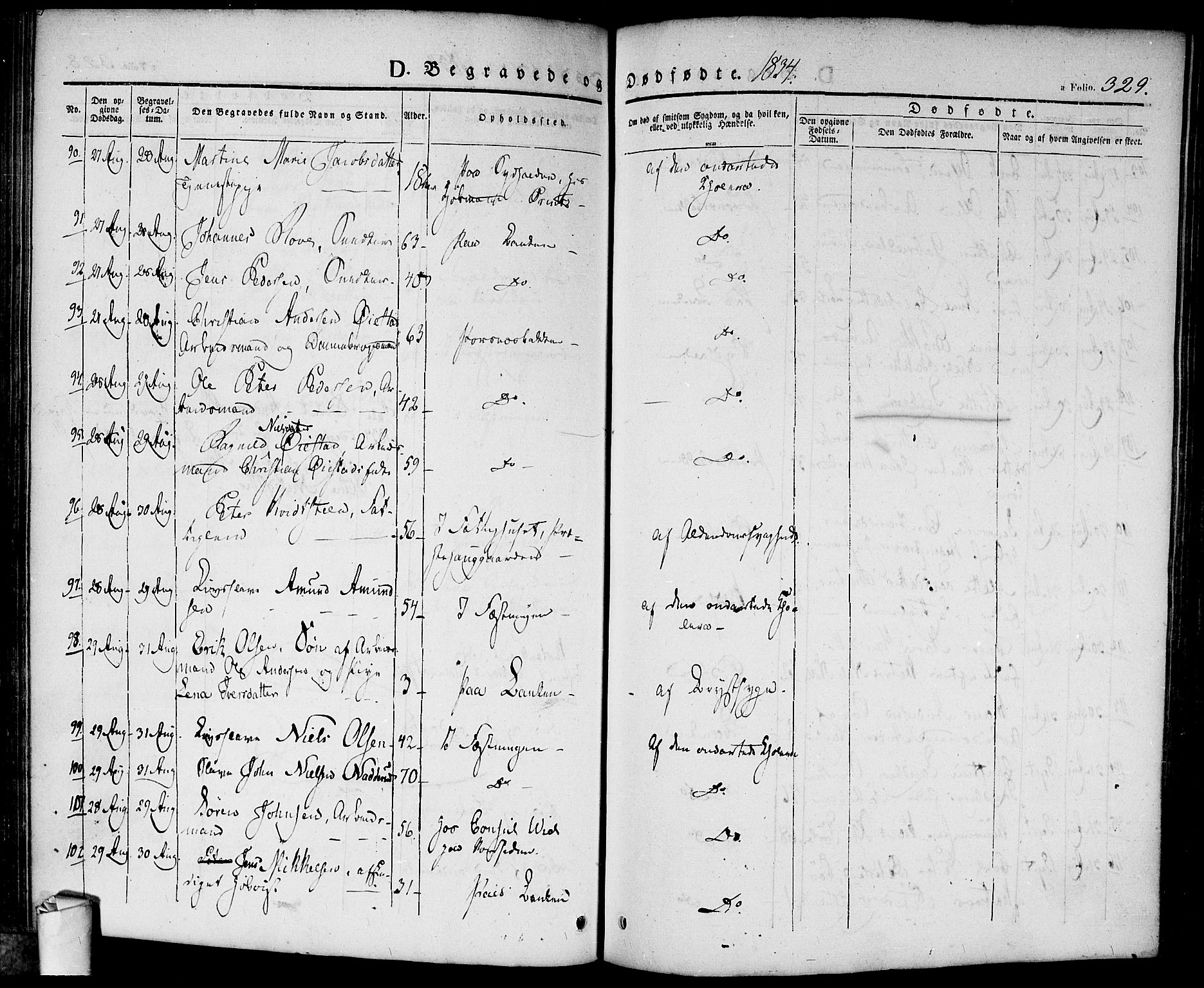Halden prestekontor Kirkebøker, AV/SAO-A-10909/F/Fa/L0005: Ministerialbok nr. I 5, 1834-1845, s. 329