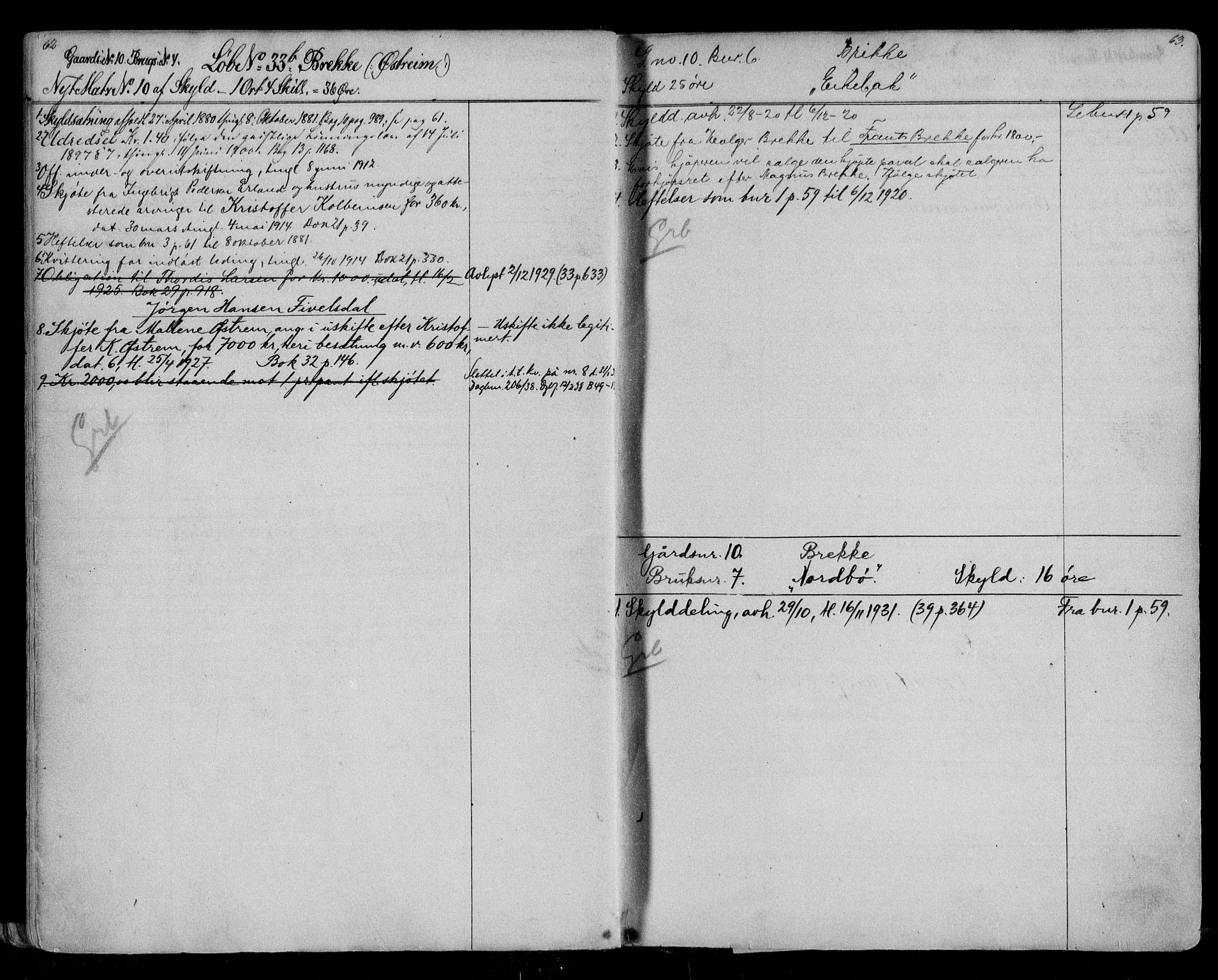 Karmsund sorenskriveri, AV/SAST-A-100311/01/II/IIA/L0048: Panteregister nr. II AH 48, 1867, s. 62-63