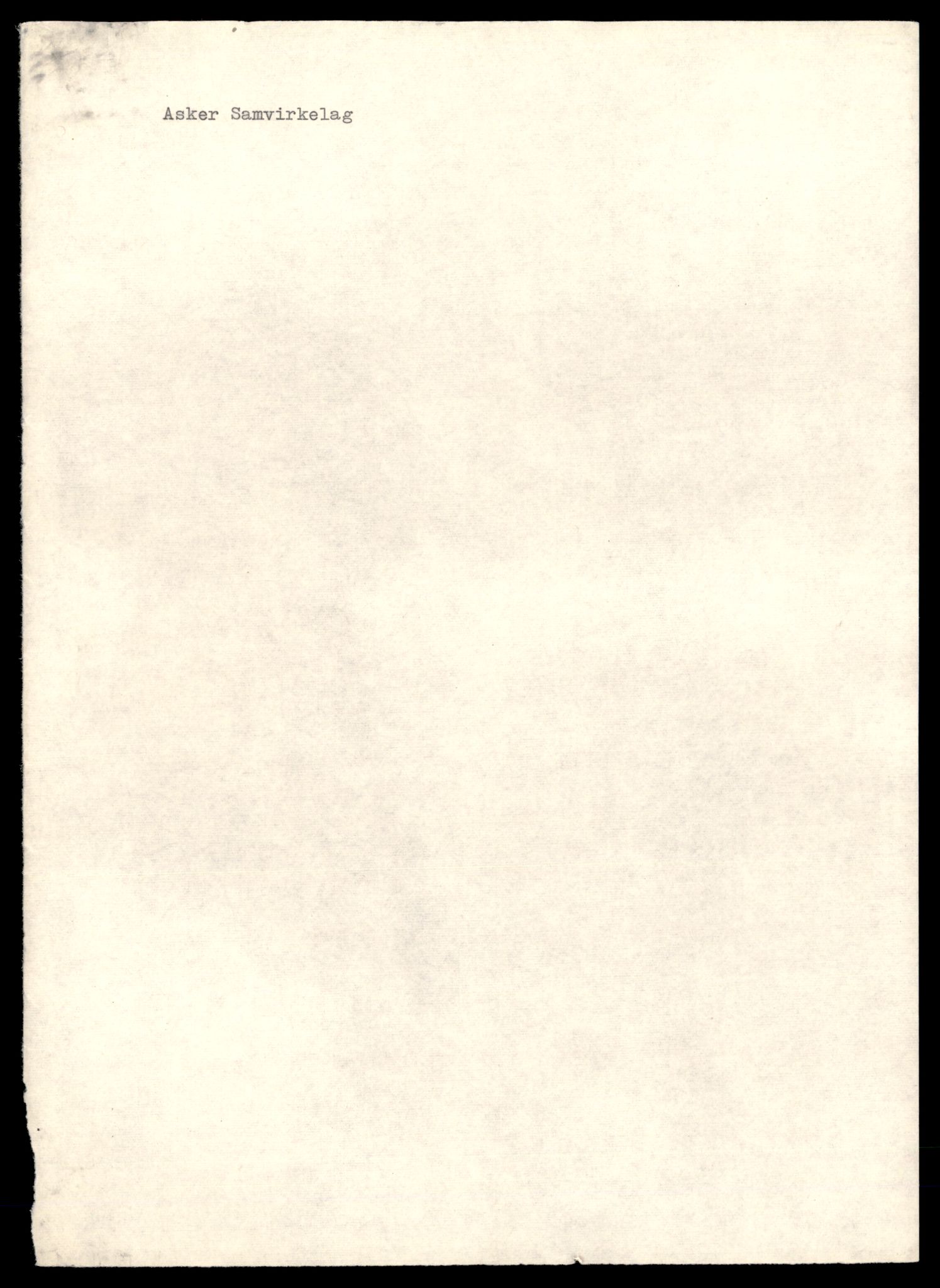 Asker og Bærum tingrett, AV/SAT-A-10379/K/Kb/Kba/L0099: Andelslag, 1922-1970, s. 1