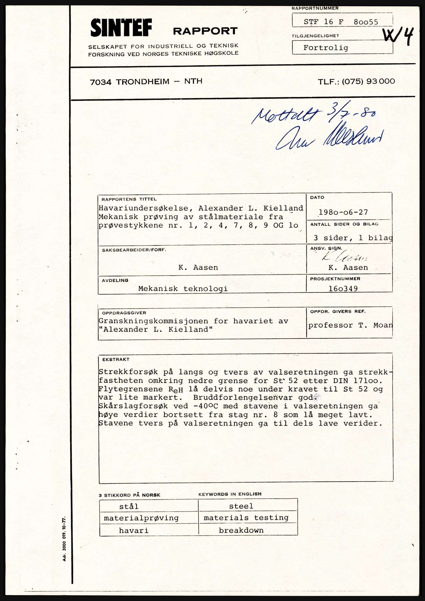 Justisdepartementet, Granskningskommisjonen ved Alexander Kielland-ulykken 27.3.1980, RA/S-1165/D/L0021: V Forankring (Doku.liste + V1-V3 av 3)/W Materialundersøkelser (Doku.liste + W1-W10 av 10 - W9 eske 26), 1980-1981, s. 114