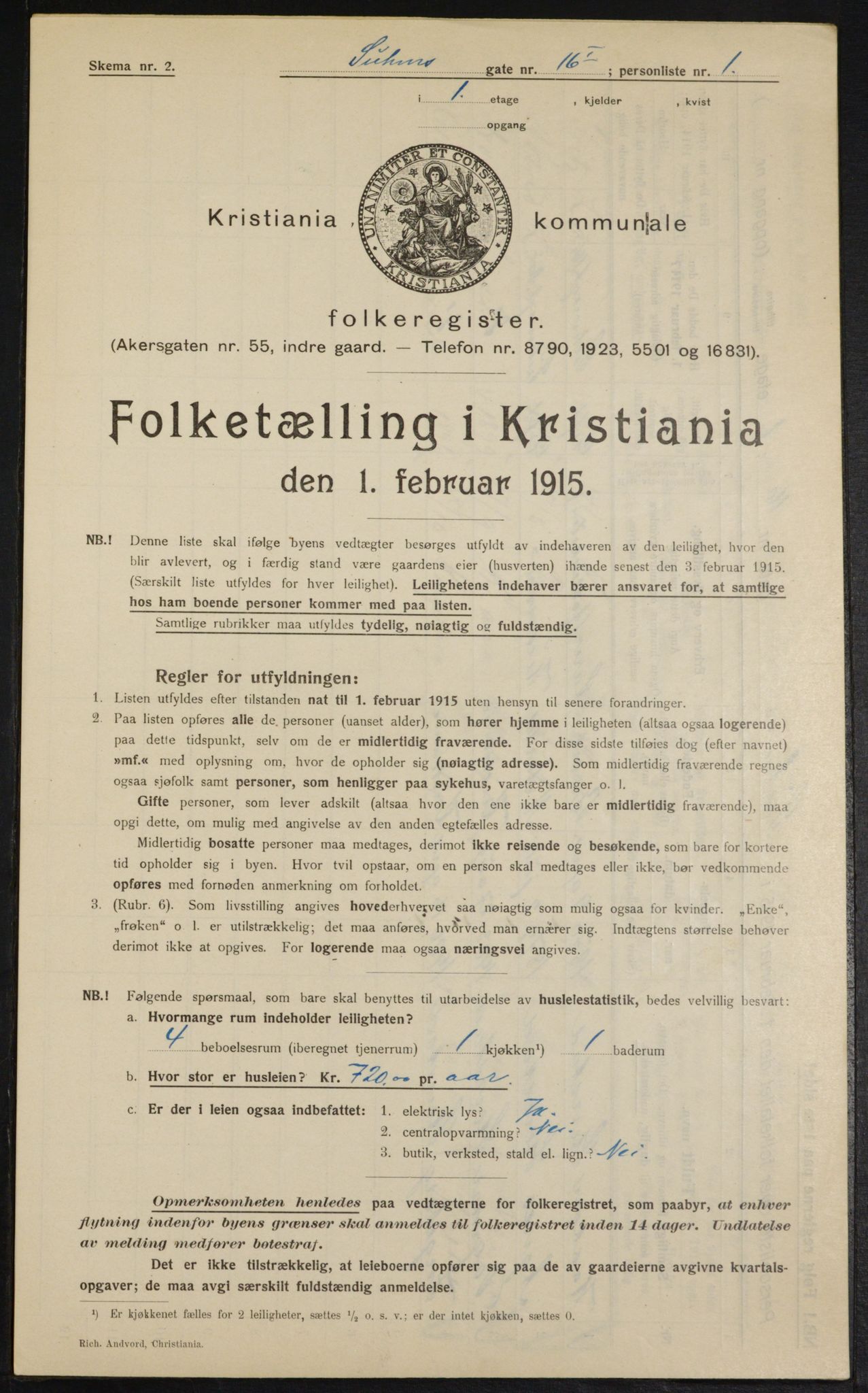 OBA, Kommunal folketelling 1.2.1915 for Kristiania, 1915, s. 104928