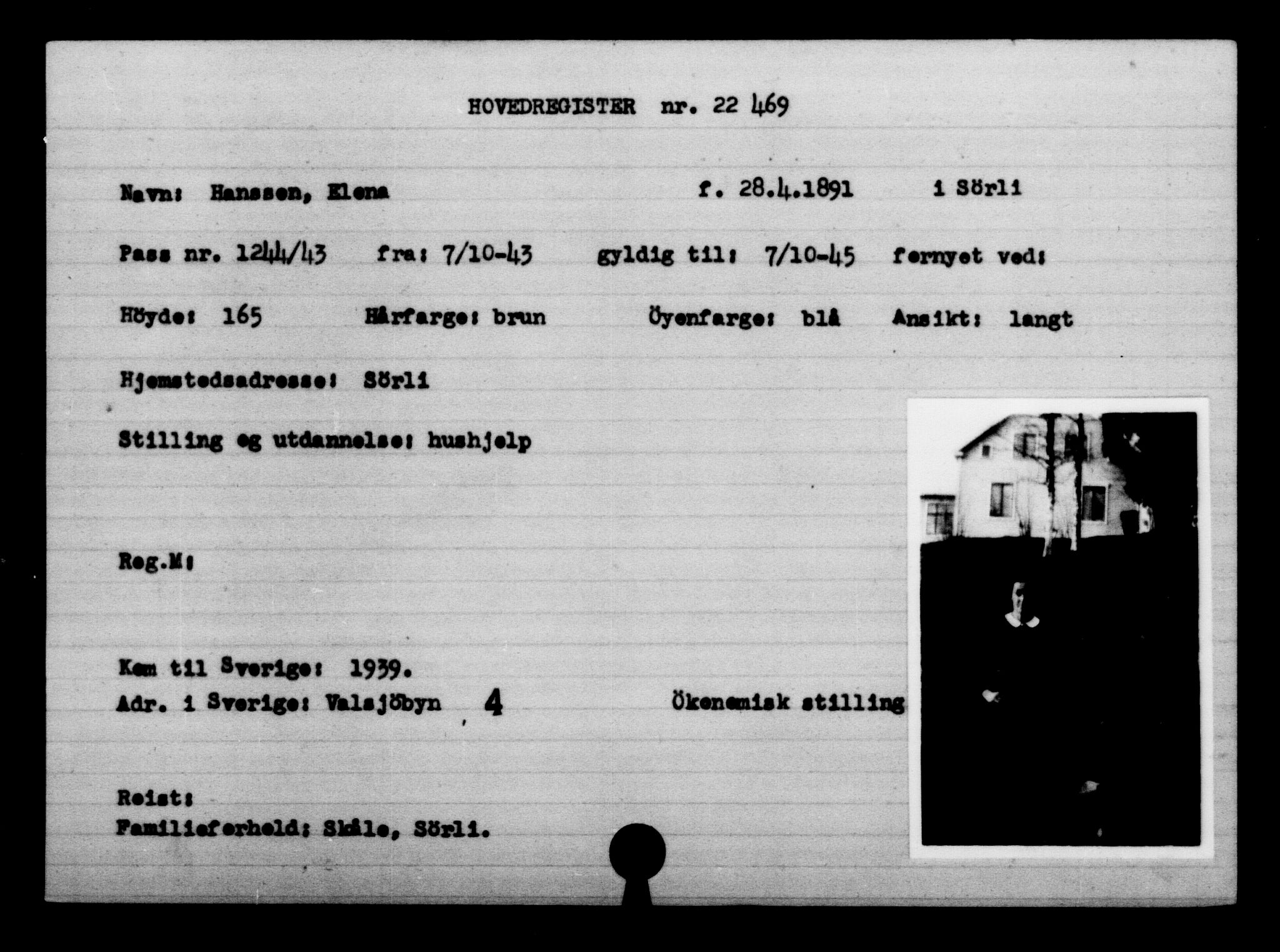 Den Kgl. Norske Legasjons Flyktningskontor, AV/RA-S-6753/V/Va/L0010: Kjesäterkartoteket.  Flyktningenr. 22000-25314, 1940-1945, s. 520