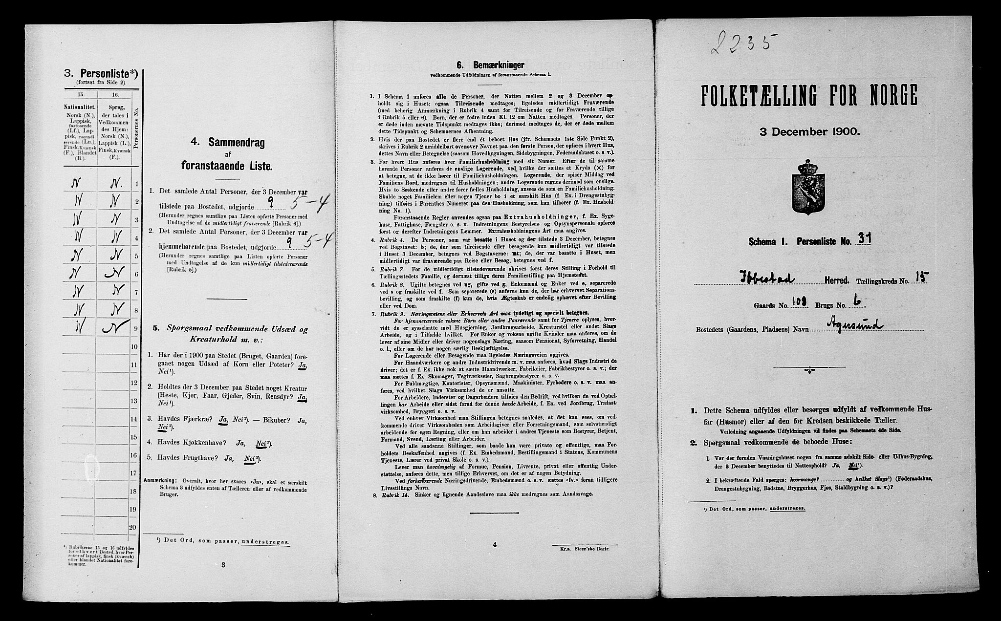 SATØ, Folketelling 1900 for 1917 Ibestad herred, 1900, s. 2093