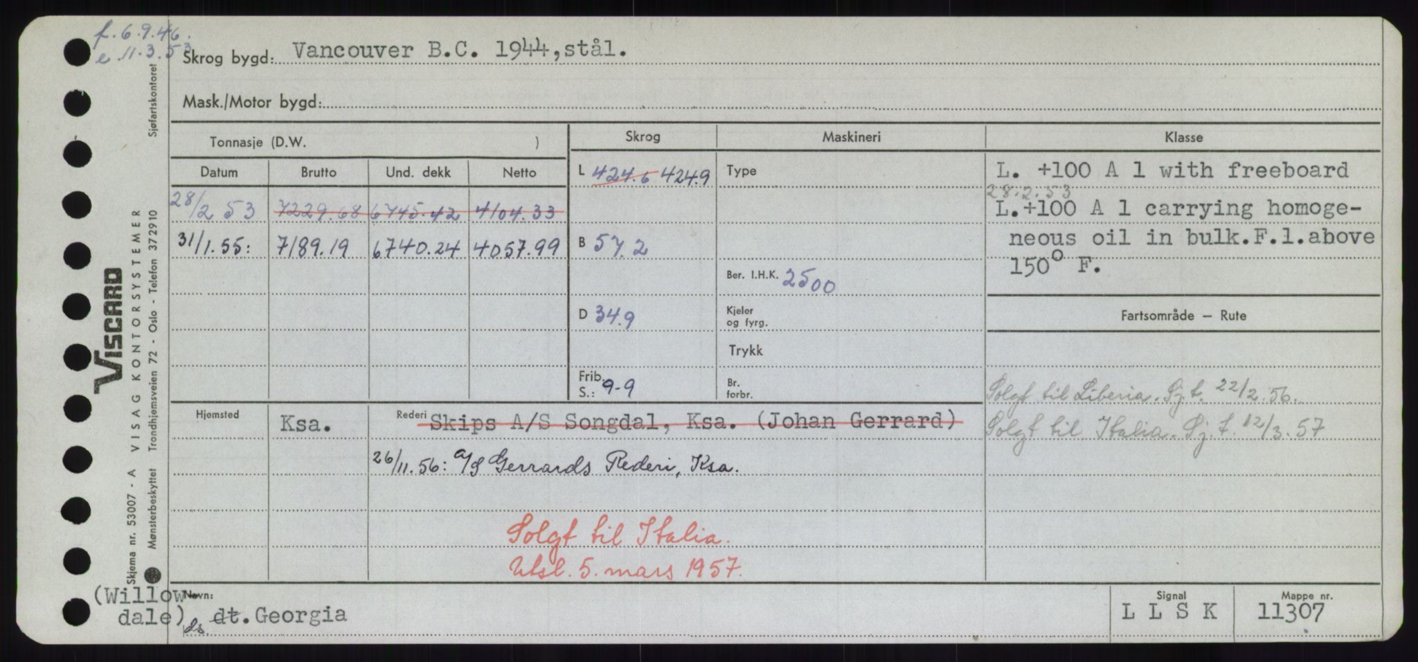 Sjøfartsdirektoratet med forløpere, Skipsmålingen, RA/S-1627/H/Hd/L0012: Fartøy, G-Glø, s. 219