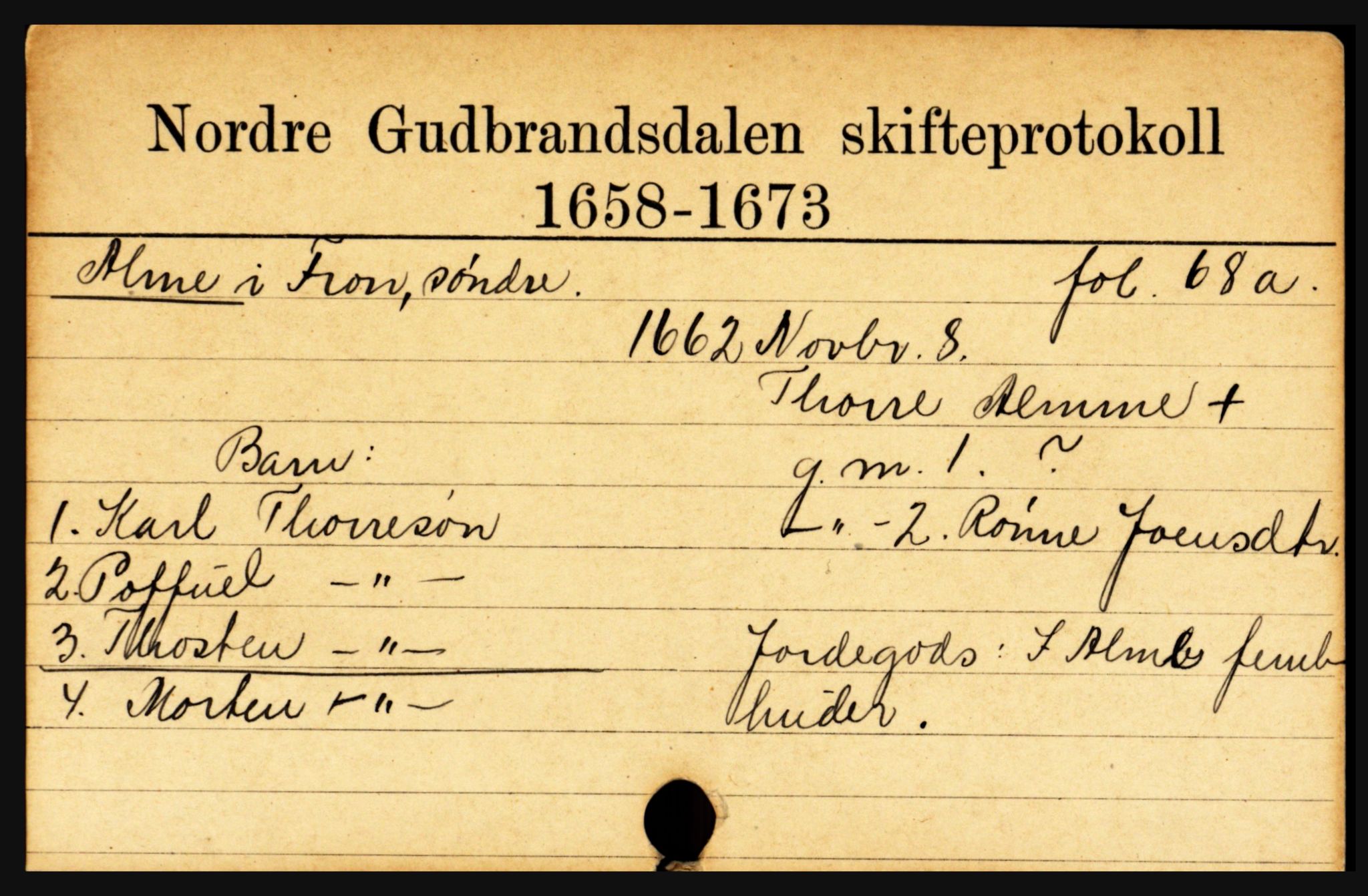 Sør-Gudbrandsdal tingrett, SAH/TING-004/J, 1658-1885, s. 5