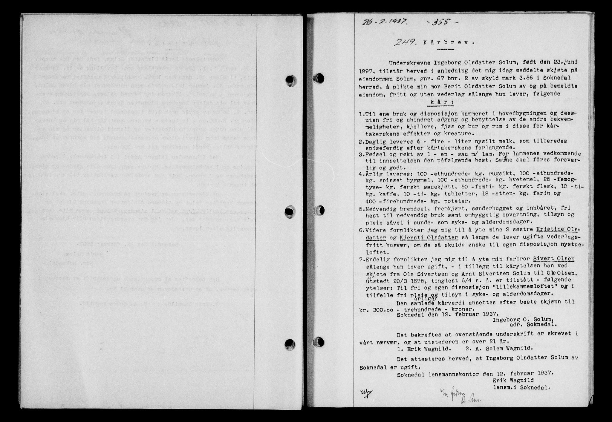 Gauldal sorenskriveri, SAT/A-0014/1/2/2C/L0046: Pantebok nr. 49-50, 1936-1937, Dagboknr: 249/1937