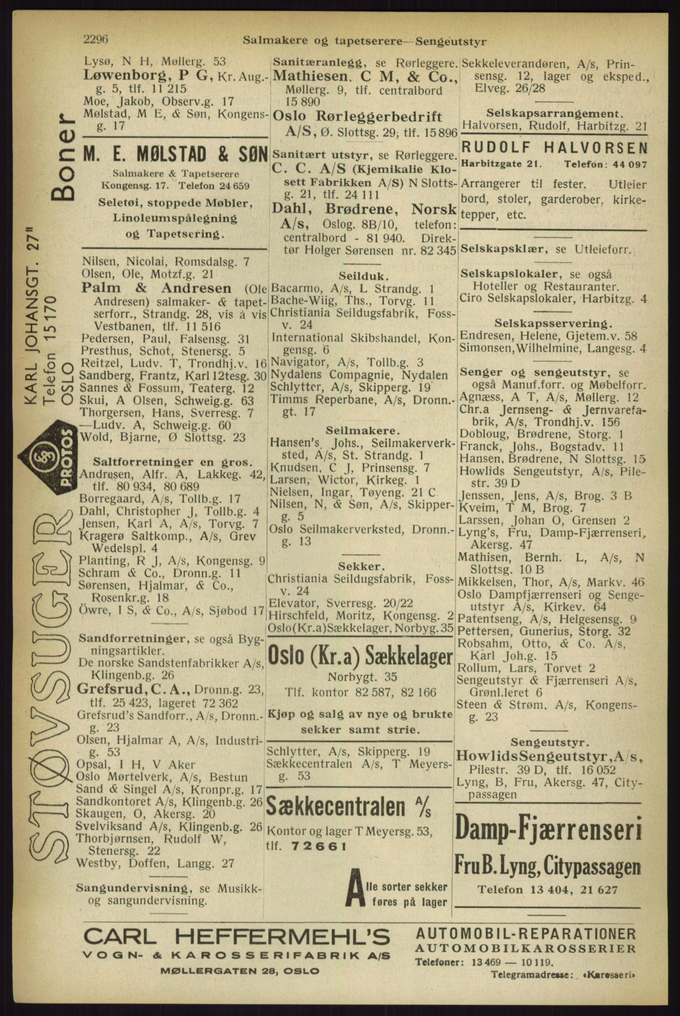 Kristiania/Oslo adressebok, PUBL/-, 1933, s. 2296