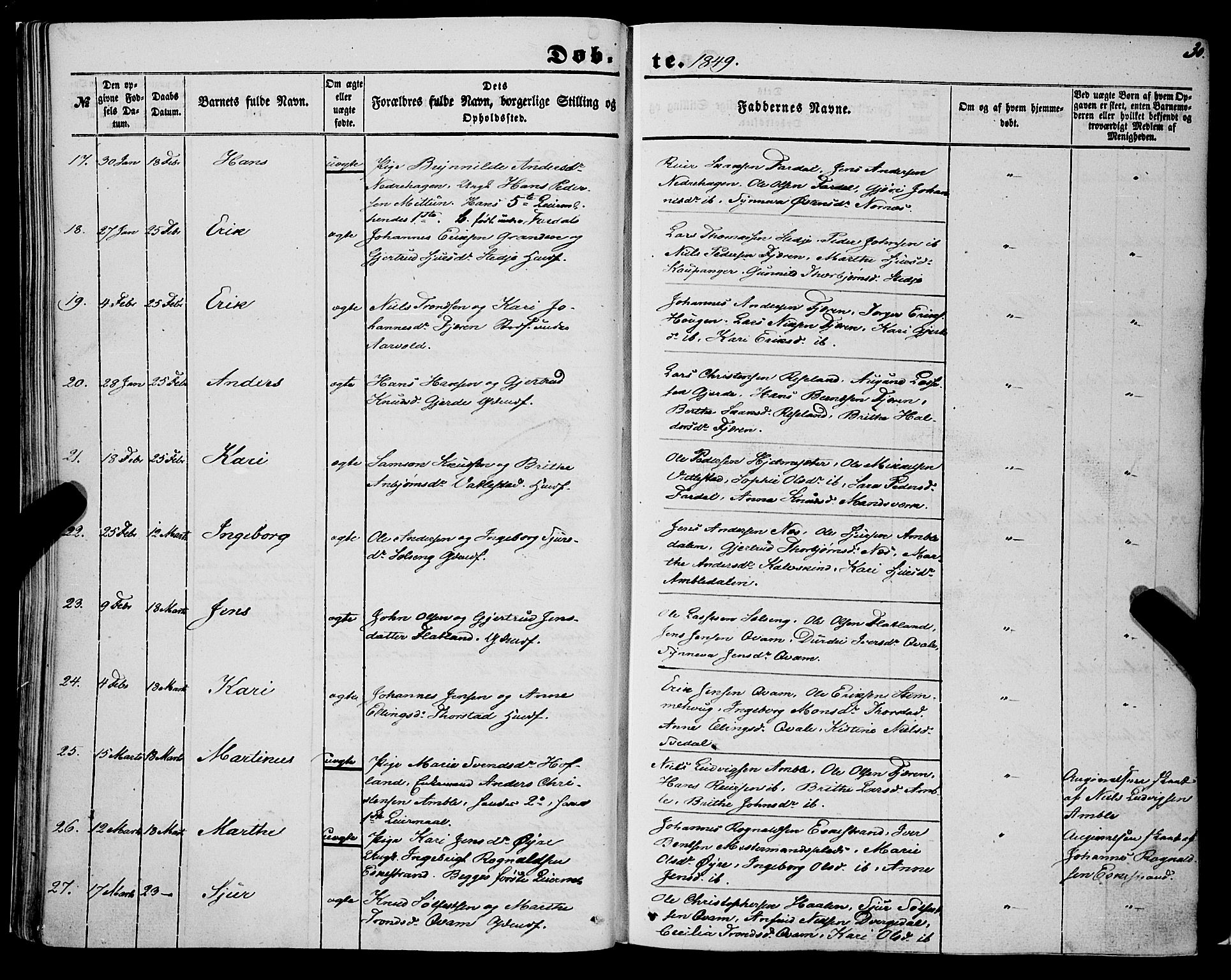 Sogndal sokneprestembete, AV/SAB-A-81301/H/Haa/Haaa/L0012I: Ministerialbok nr. A 12I, 1847-1859, s. 30