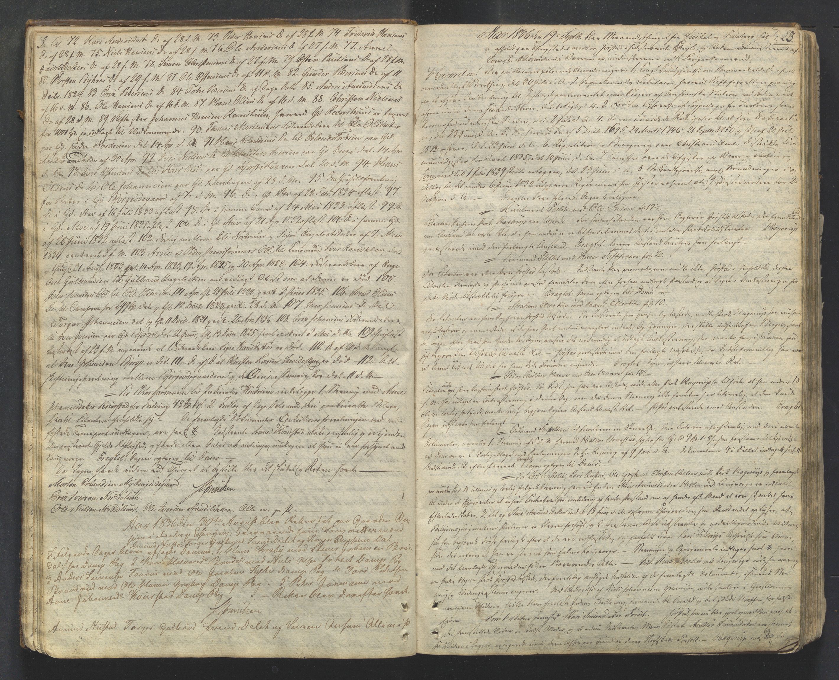 Mellom-Gudbrandsdal sorenskriveri, AV/SAH-TING-038/G/Gb/L0001: Tingbok, 1835-1849, s. 22b-23a