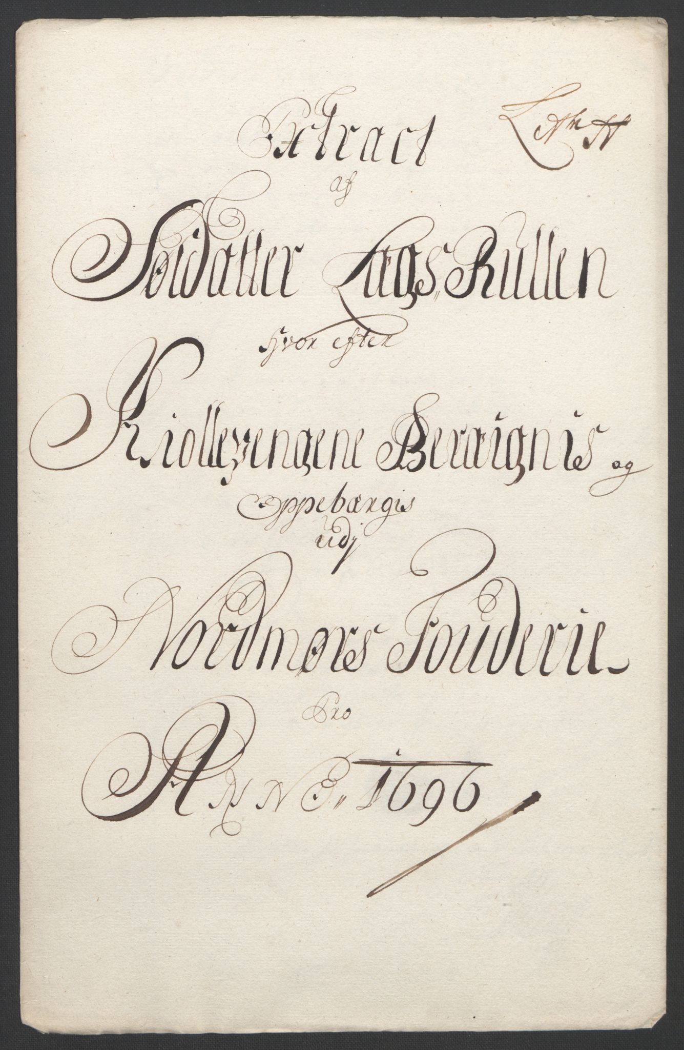 Rentekammeret inntil 1814, Reviderte regnskaper, Fogderegnskap, AV/RA-EA-4092/R56/L3736: Fogderegnskap Nordmøre, 1694-1696, s. 426