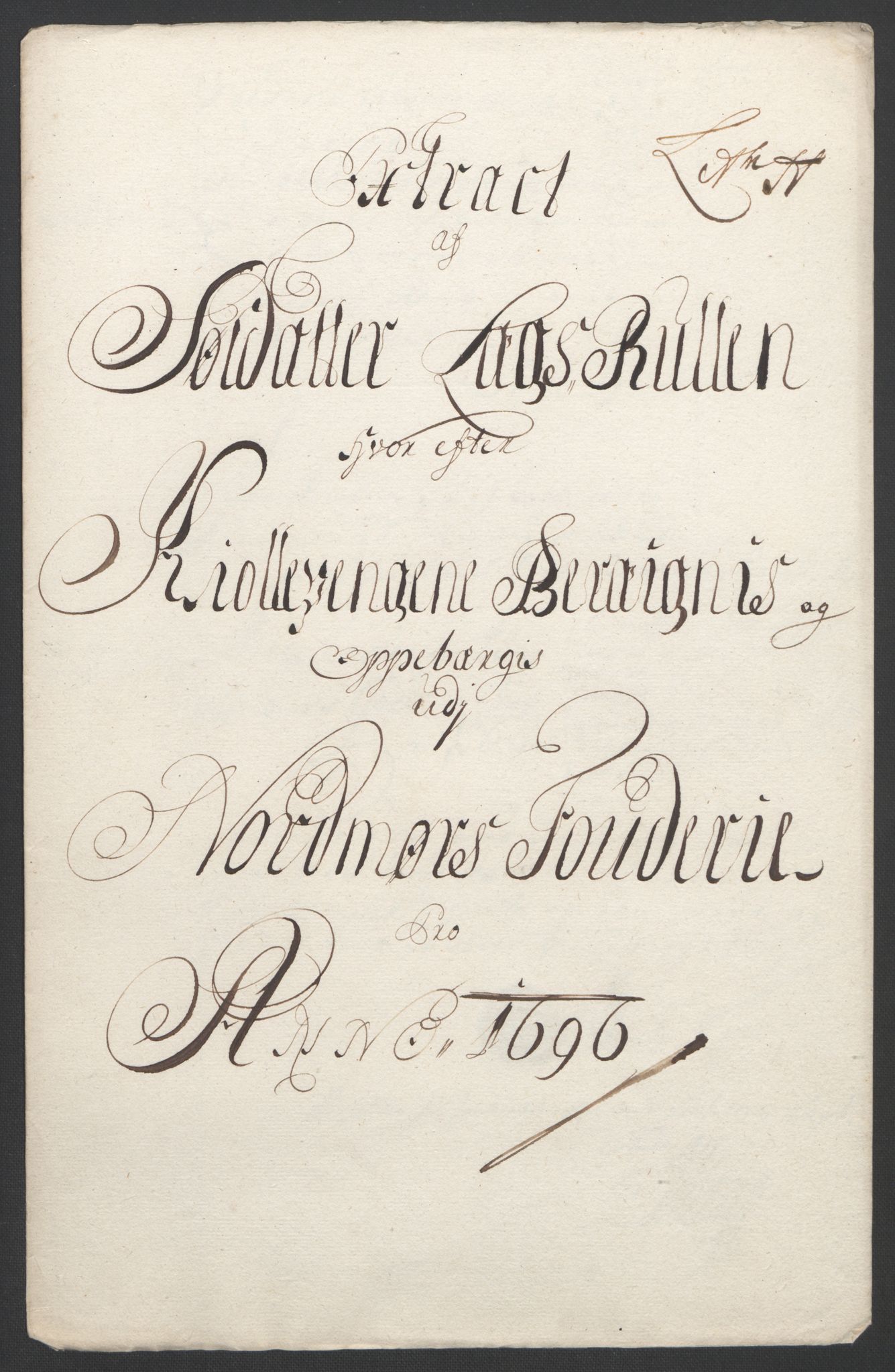 Rentekammeret inntil 1814, Reviderte regnskaper, Fogderegnskap, RA/EA-4092/R56/L3736: Fogderegnskap Nordmøre, 1694-1696, s. 426