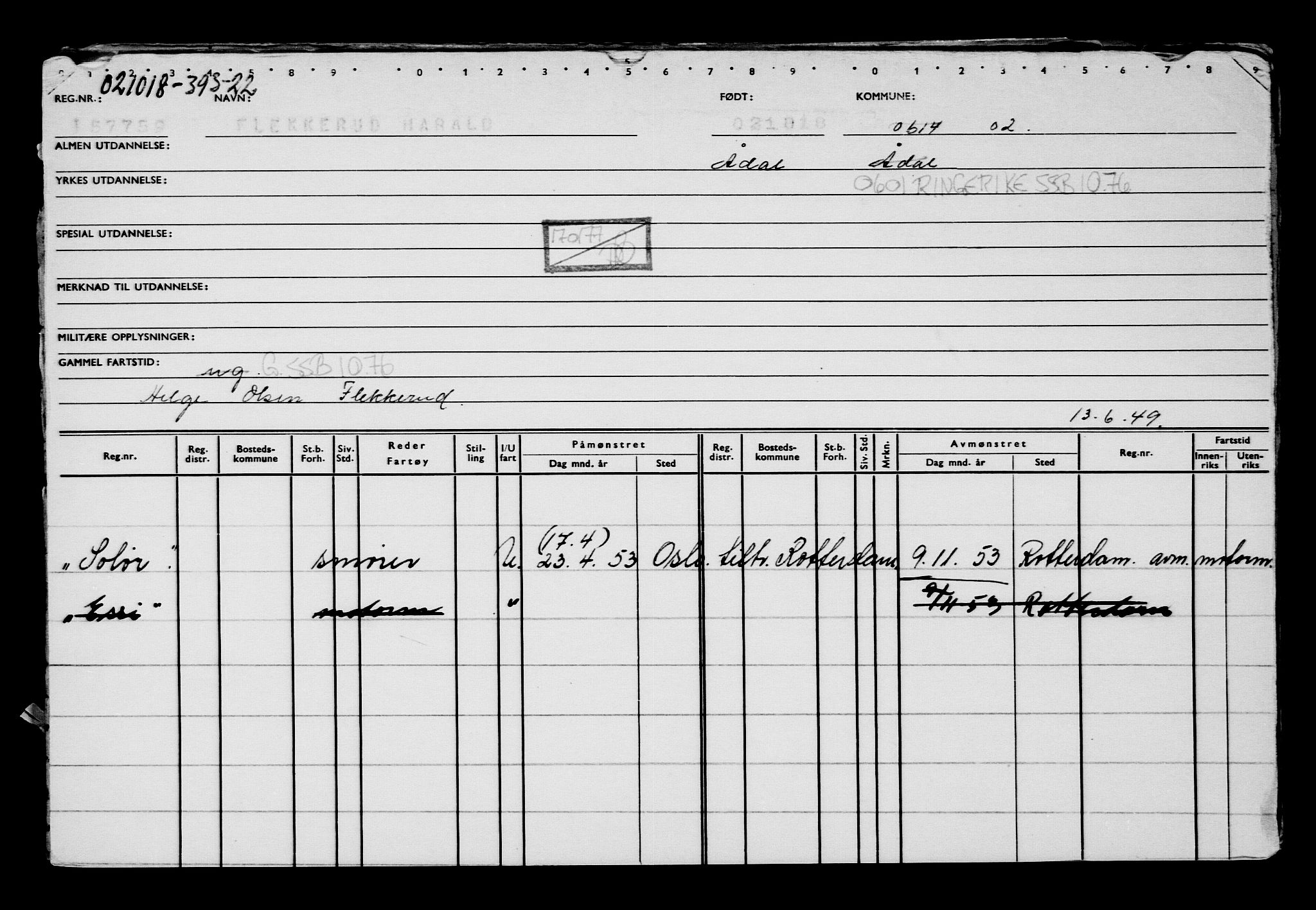 Direktoratet for sjømenn, AV/RA-S-3545/G/Gb/L0163: Hovedkort, 1918, s. 30