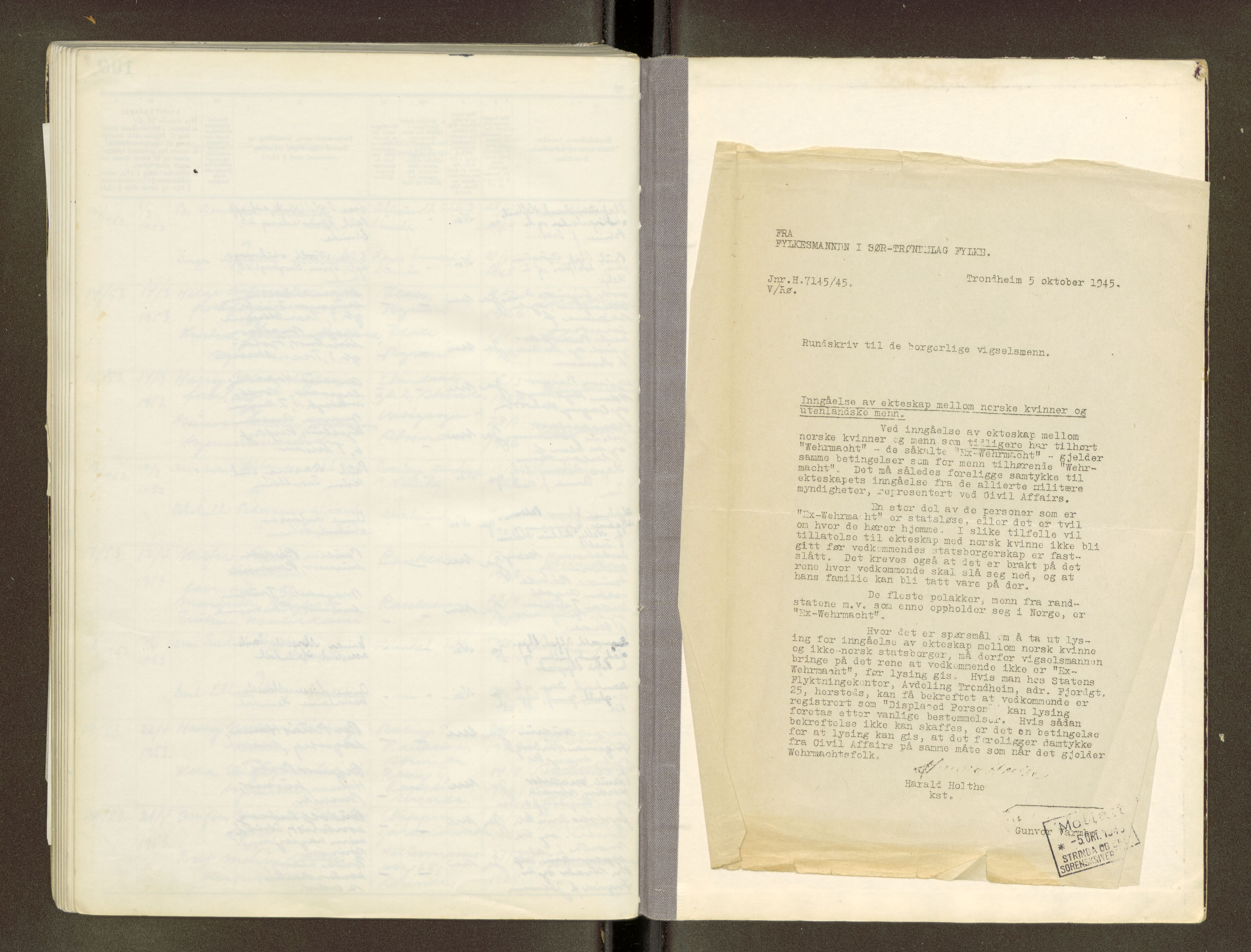 Strinda og Selbu sorenskriveri, SAT/A-0015/6/6D/L0002: Lysingsbok, 1945-1953