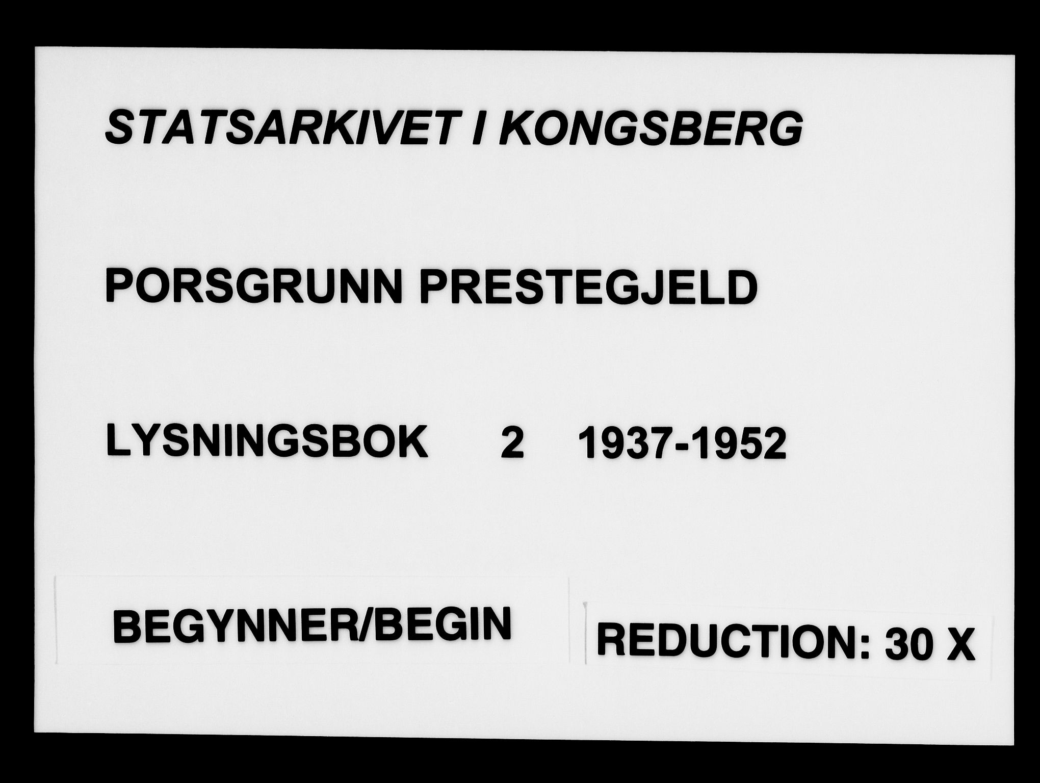 Porsgrunn kirkebøker , SAKO/A-104/H/Ha/L0002: Lysningsprotokoll nr. 2, 1937-1952