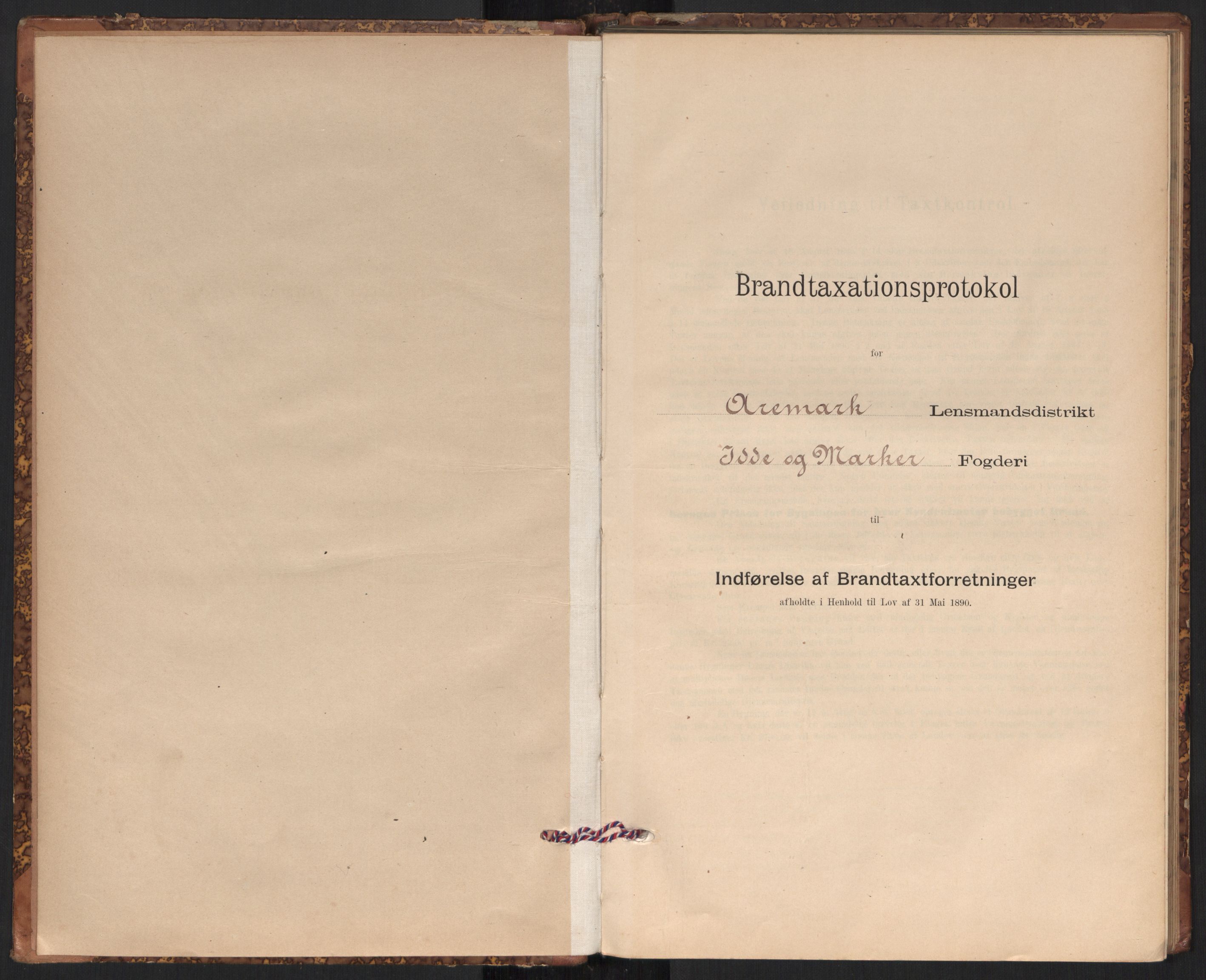 Norges brannkasse, branntakster Aremark, AV/SAO-A-11358/F/Fb/L0001: Branntakstprotokoller II, 1896-1902