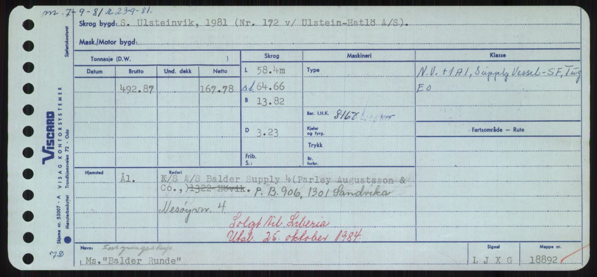 Sjøfartsdirektoratet med forløpere, Skipsmålingen, AV/RA-S-1627/H/Hd/L0003: Fartøy, B-Bev, s. 123