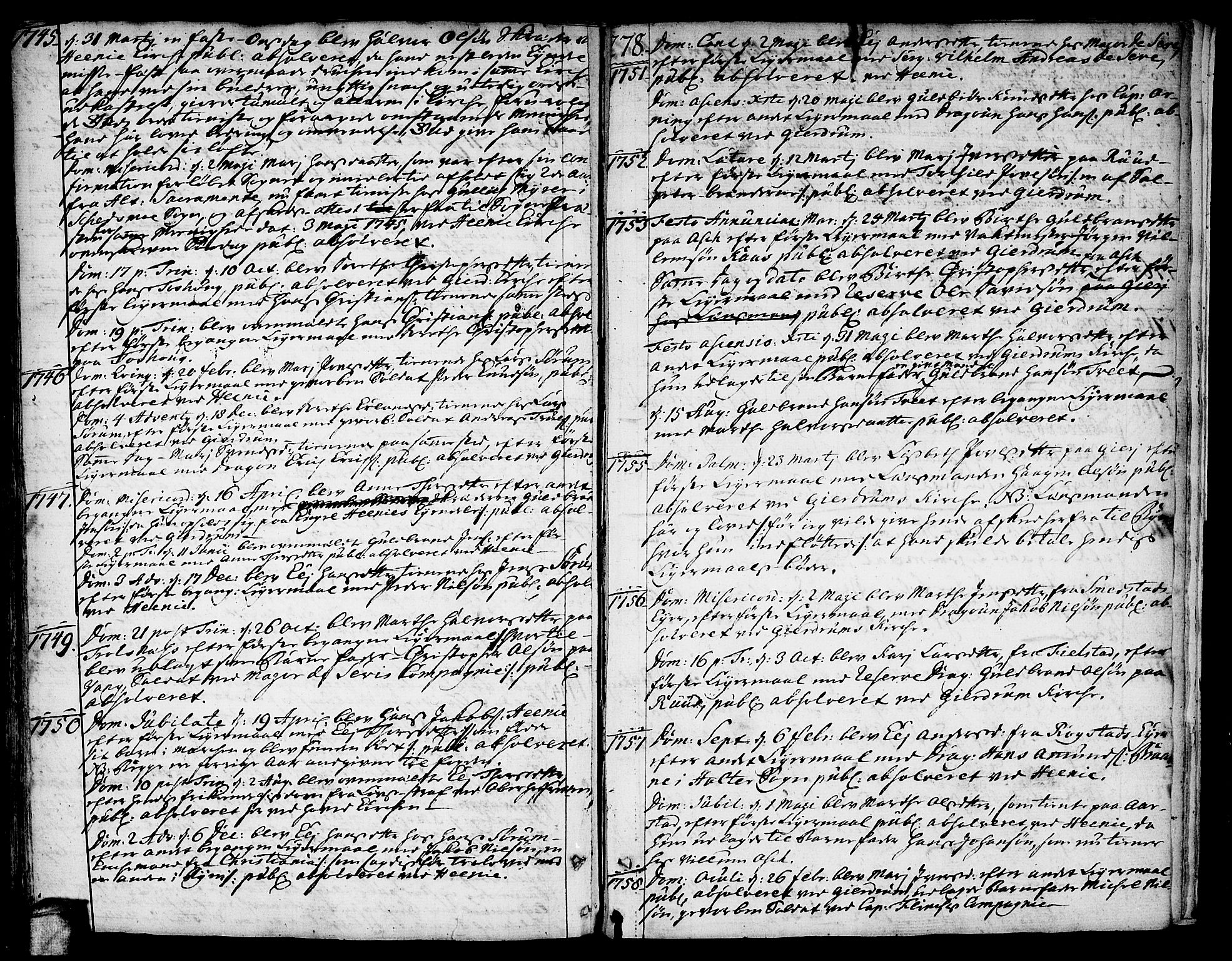 Gjerdrum prestekontor Kirkebøker, SAO/A-10412b/F/Fa/L0002: Ministerialbok nr. I 2, 1737-1797, s. 278