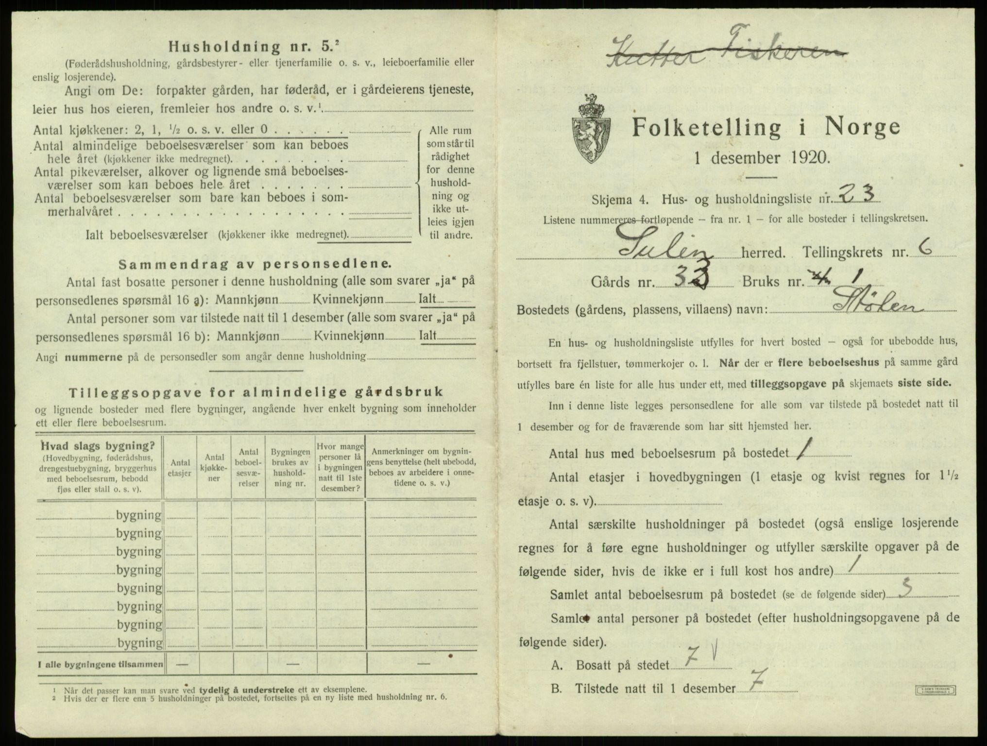 SAB, Folketelling 1920 for 1412 Solund herred, 1920, s. 388