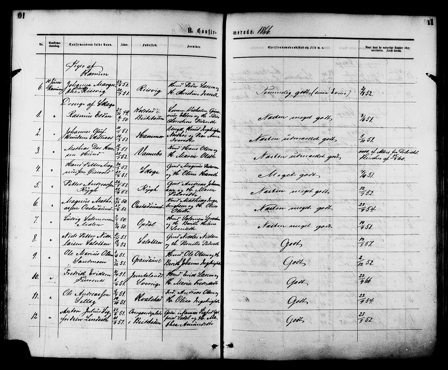 Ministerialprotokoller, klokkerbøker og fødselsregistre - Nord-Trøndelag, AV/SAT-A-1458/764/L0553: Ministerialbok nr. 764A08, 1858-1880, s. 11
