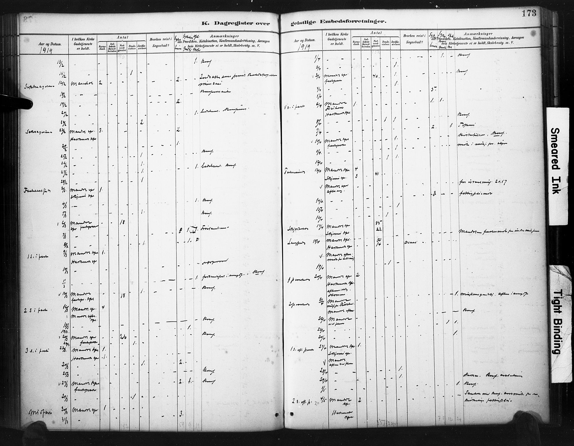Mandal sokneprestkontor, SAK/1111-0030/F/Fa/Faa/L0017: Ministerialbok nr. A 17, 1880-1926, s. 173