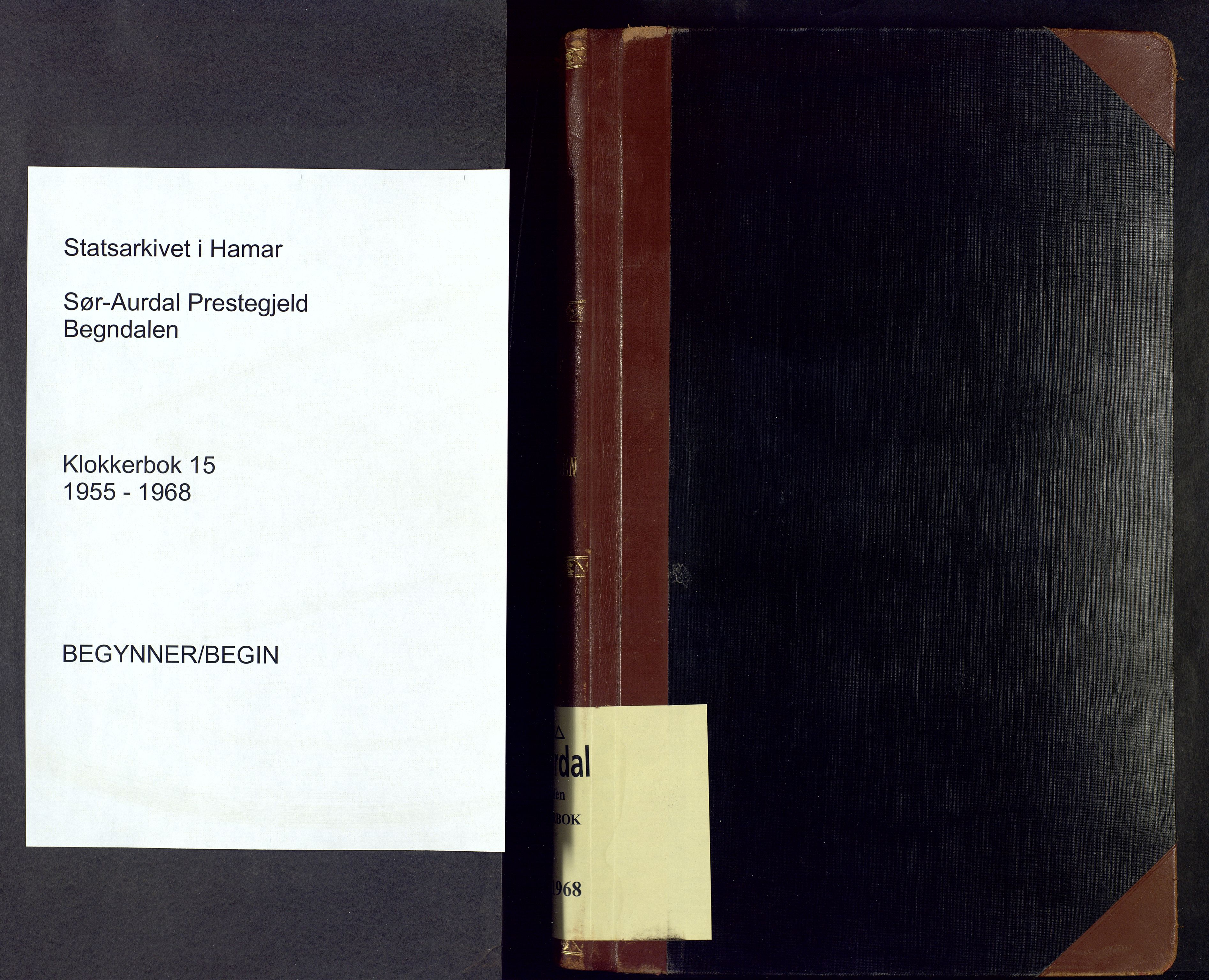 Sør-Aurdal prestekontor, AV/SAH-PREST-128/H/Ha/Hab/L0015: Klokkerbok nr. 15, 1955-1968