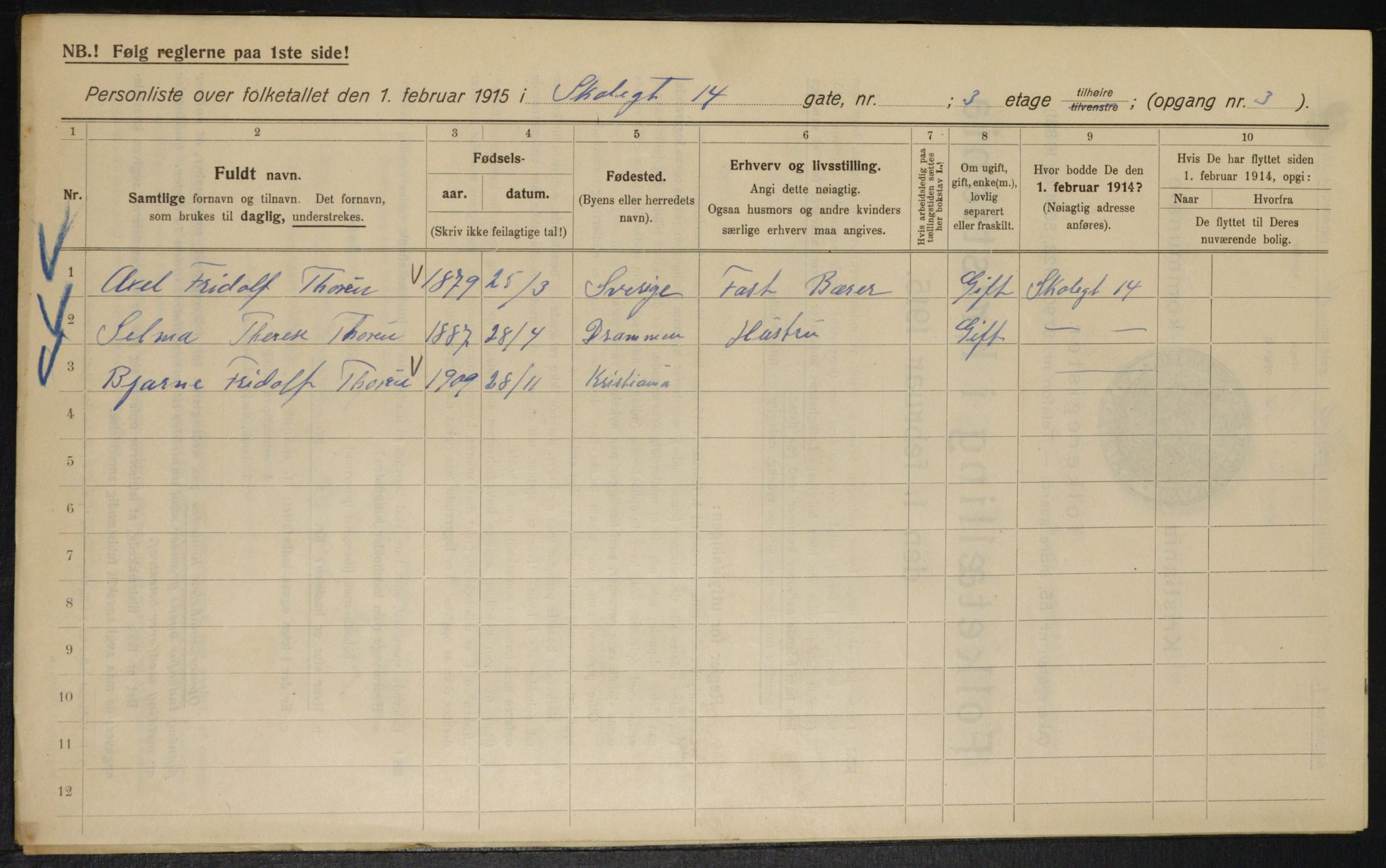 OBA, Kommunal folketelling 1.2.1915 for Kristiania, 1915, s. 96242