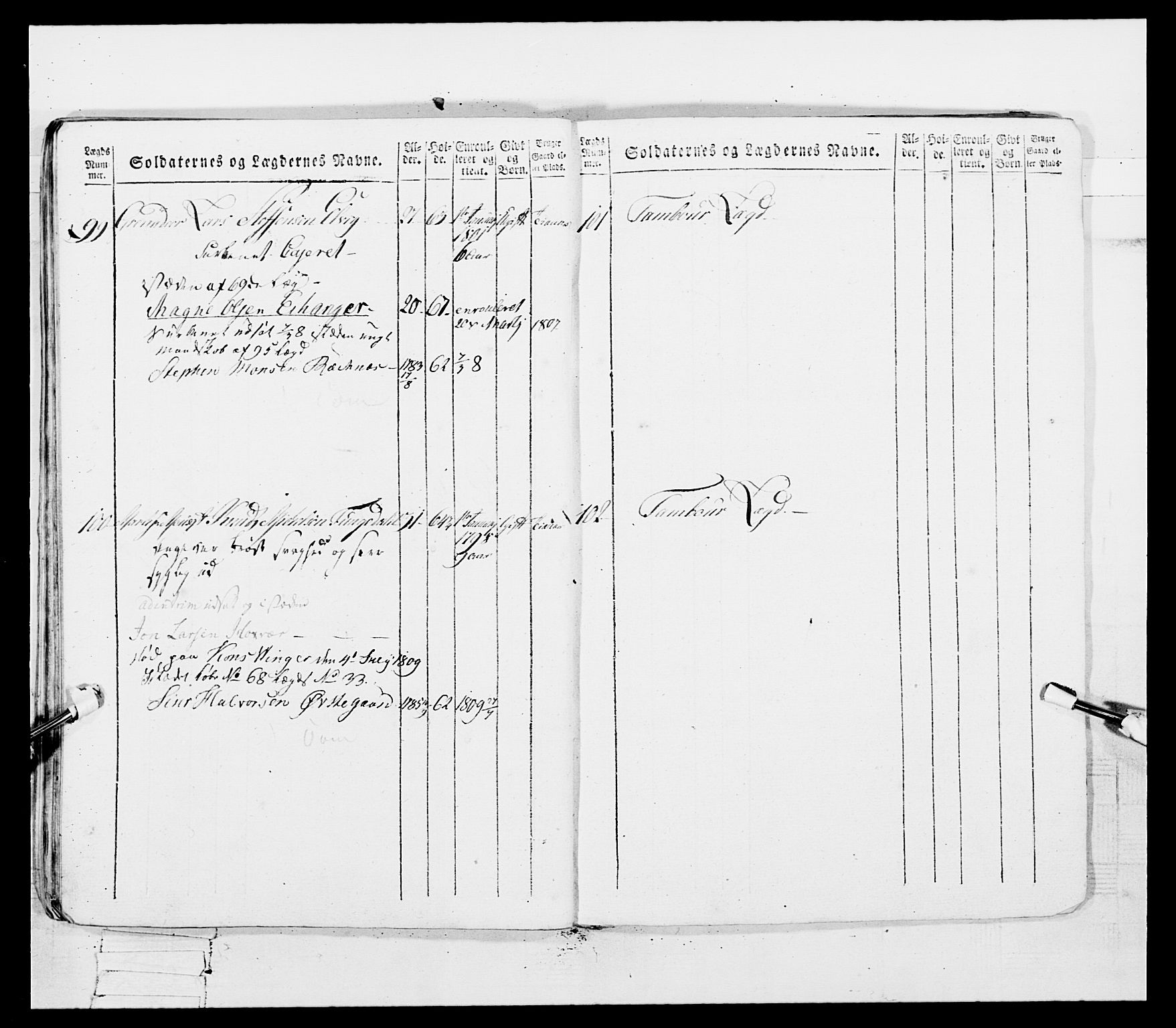 Generalitets- og kommissariatskollegiet, Det kongelige norske kommissariatskollegium, RA/EA-5420/E/Eh/L0097: Bergenhusiske nasjonale infanteriregiment, 1803-1807, s. 449