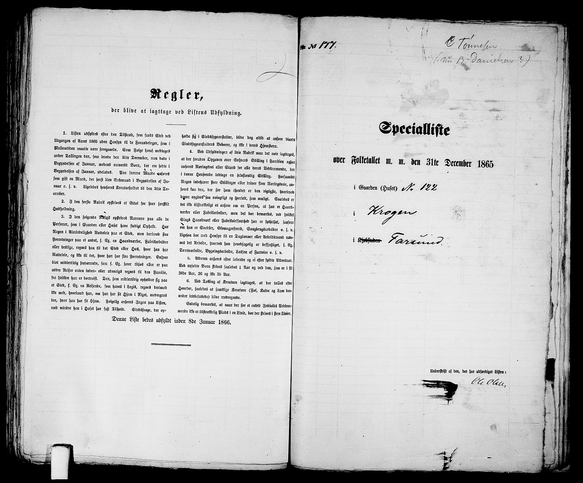RA, Folketelling 1865 for 1003B Vanse prestegjeld, Farsund ladested, 1865, s. 360