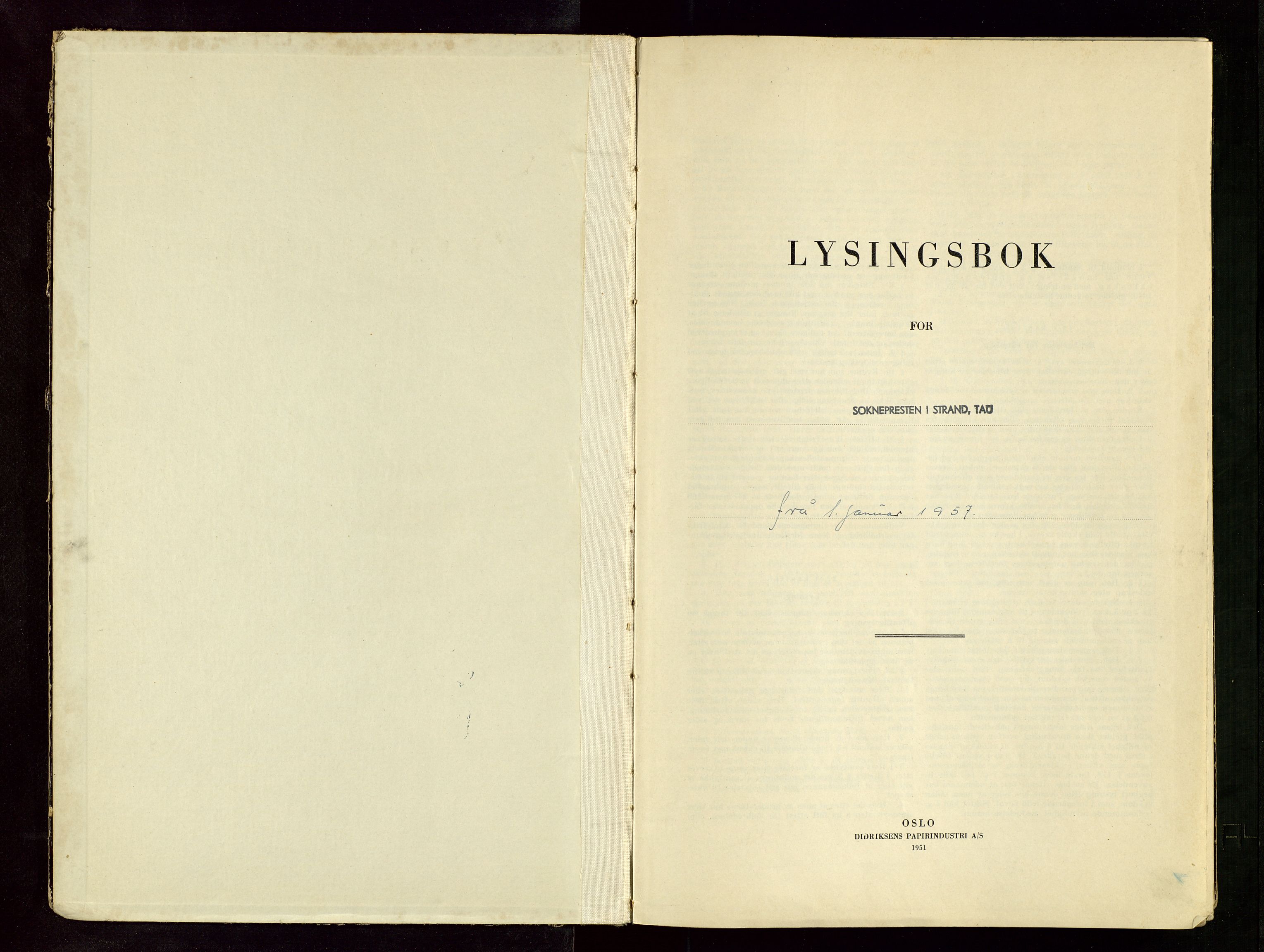 Strand sokneprestkontor, AV/SAST-A-101828/I/Ie/L0004: Lysningsprotokoll nr. 4, 1957-1969