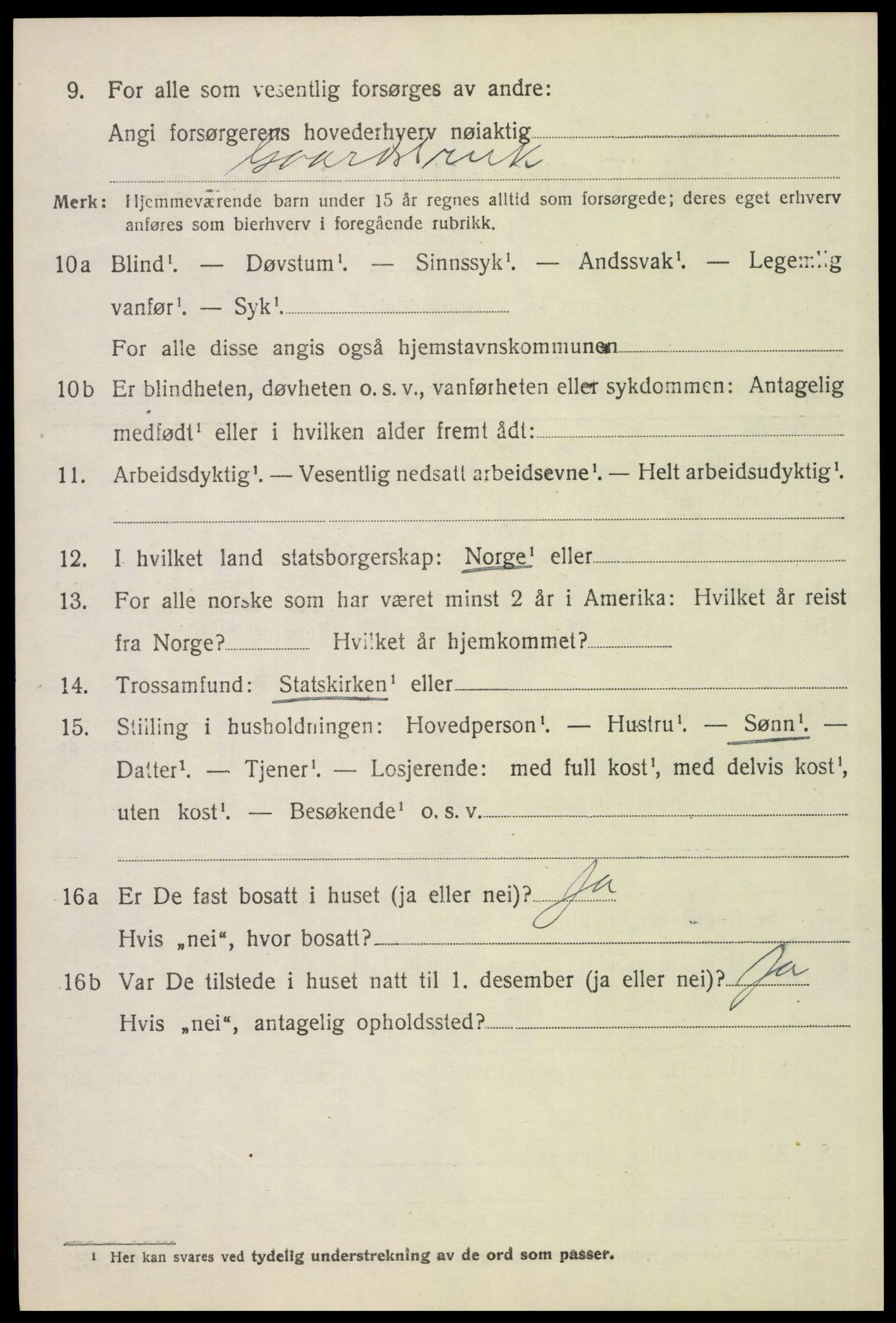 SAH, Folketelling 1920 for 0423 Grue herred, 1920, s. 3288