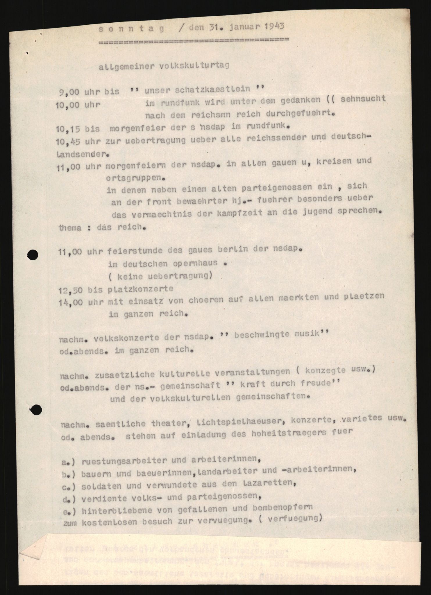 Forsvarets Overkommando. 2 kontor. Arkiv 11.4. Spredte tyske arkivsaker, AV/RA-RAFA-7031/D/Dar/Darb/L0008: Reichskommissariat - Hauptabteilung Volksaufklärung und Propaganda, 1940-1943, s. 922